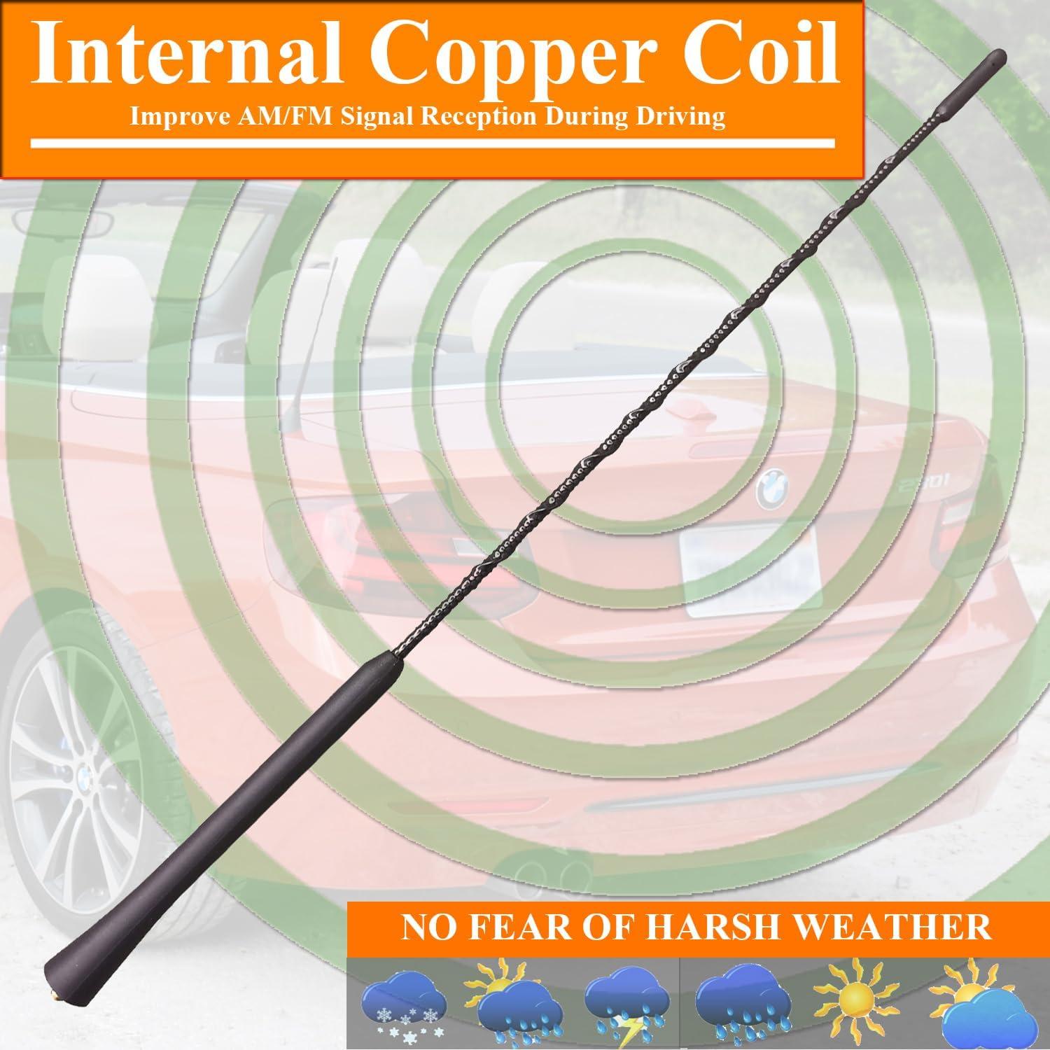 Antena de goma flexible 40.5 cm para BMW 128 135 228 230 325