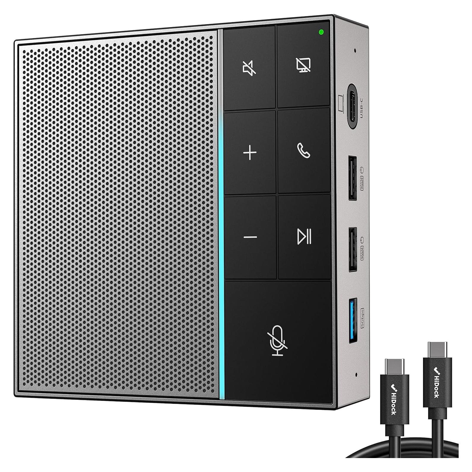 Altavoz de Conferencia HiDock USB-C con Micrófono 360°