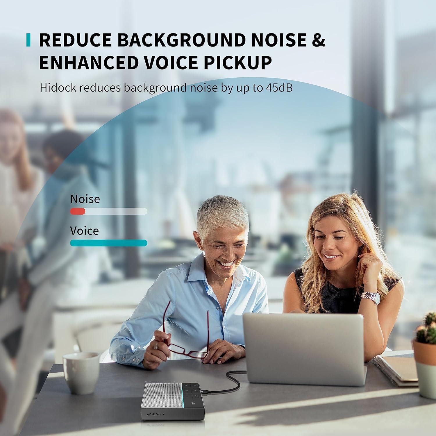Altavoz de Conferencia HiDock USB-C con Micrófono 360°