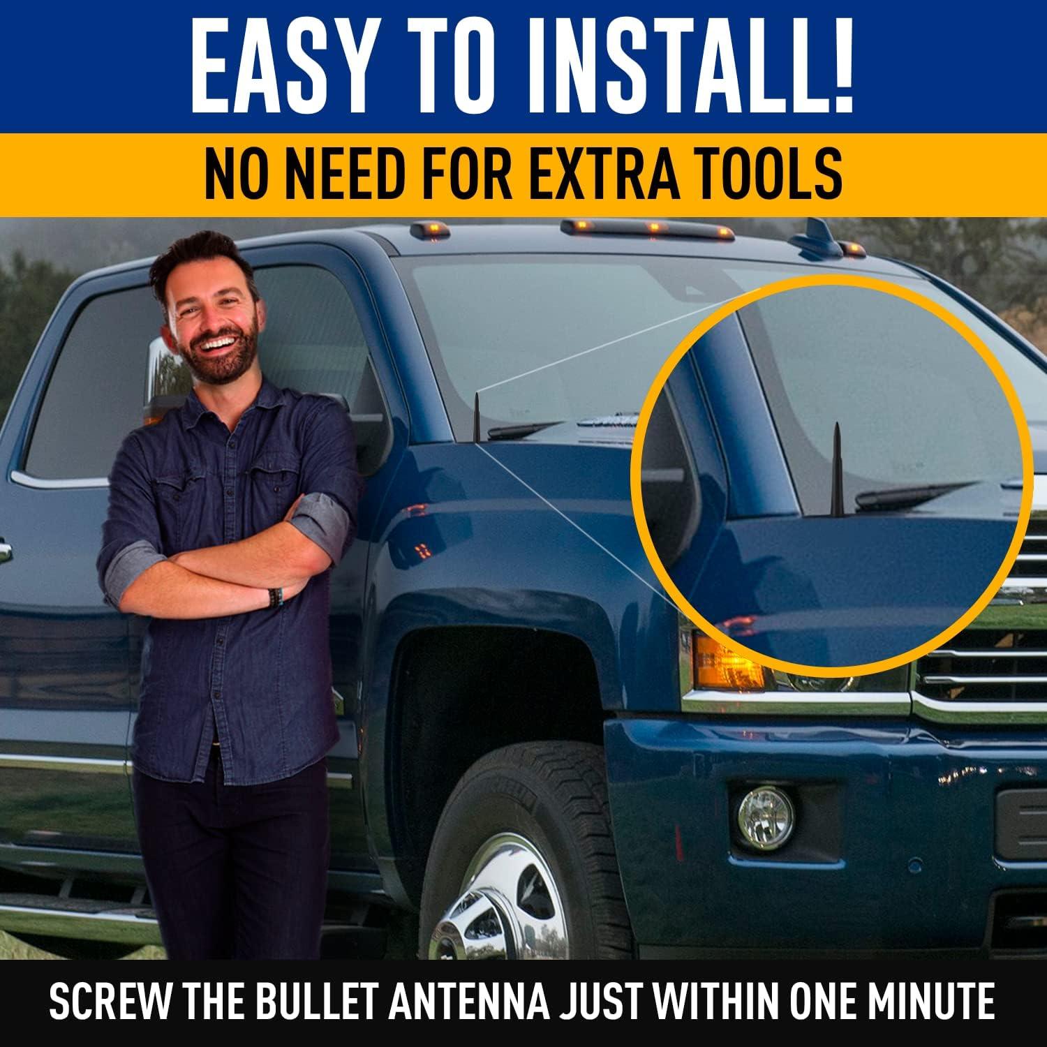 Antena Estilo Bala Negra TN TrunkNets para Autos GM