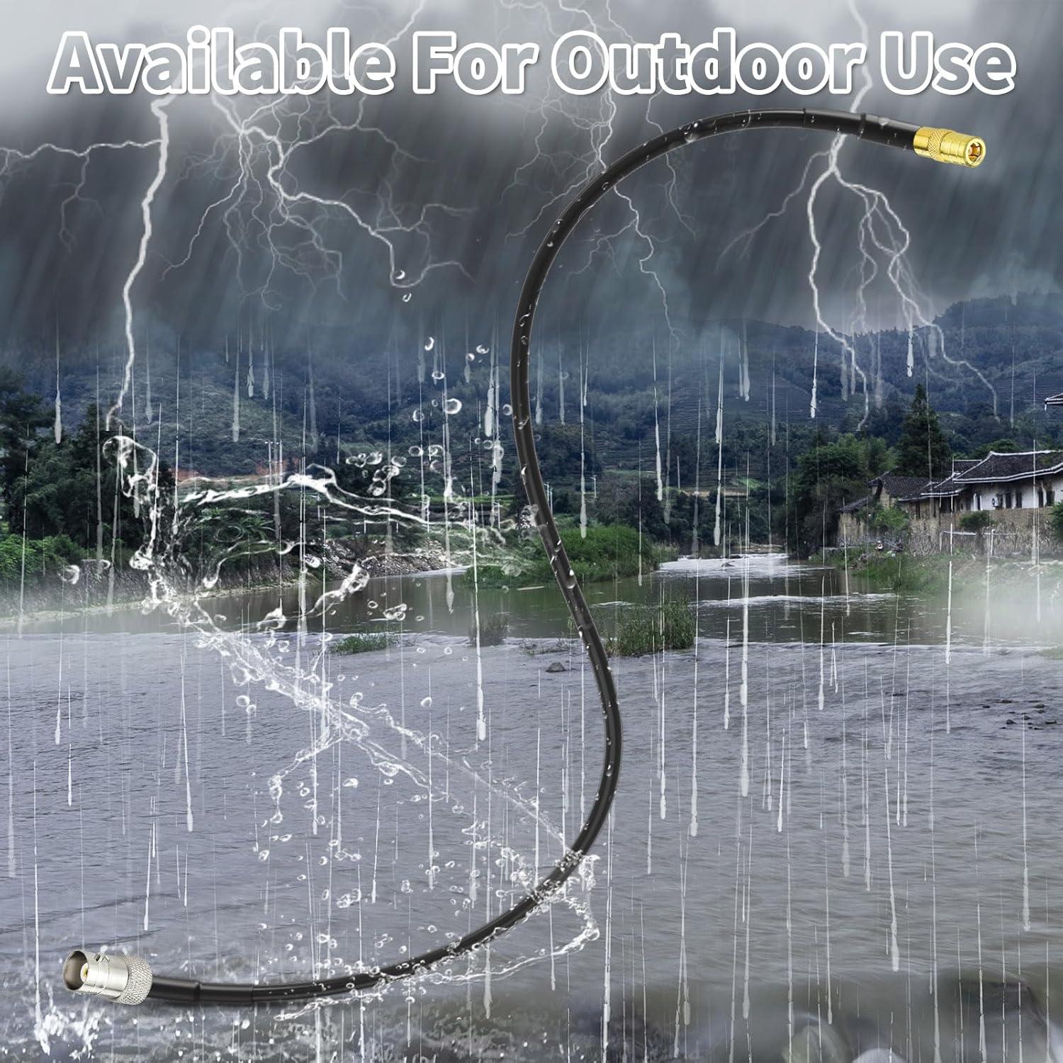 Cable coaxial RG174 30cm BNC hembra a SMB macho 50 Ohm