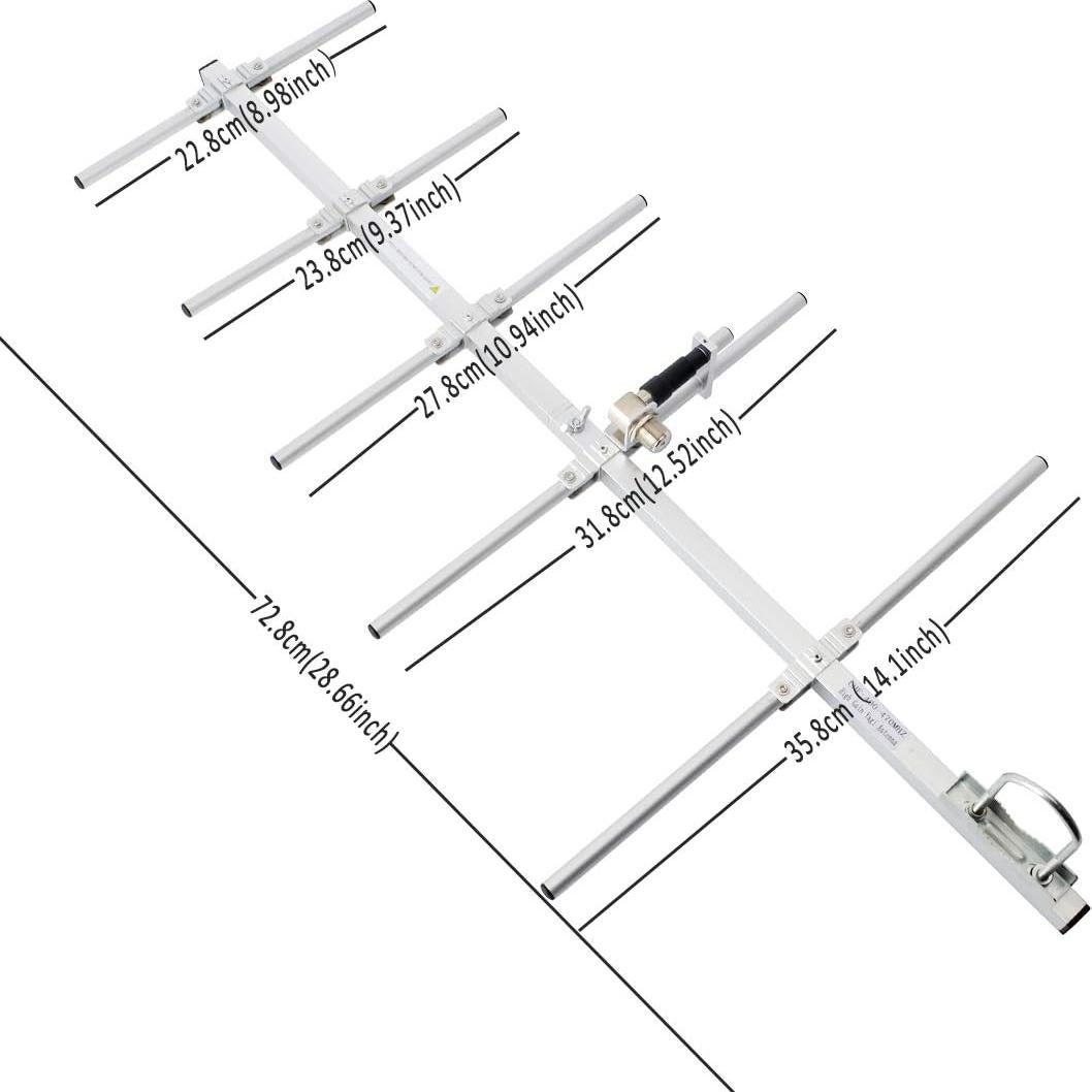 Antena Yagi UHF 9dBi HYS para Estaciones Base 400-470MHz