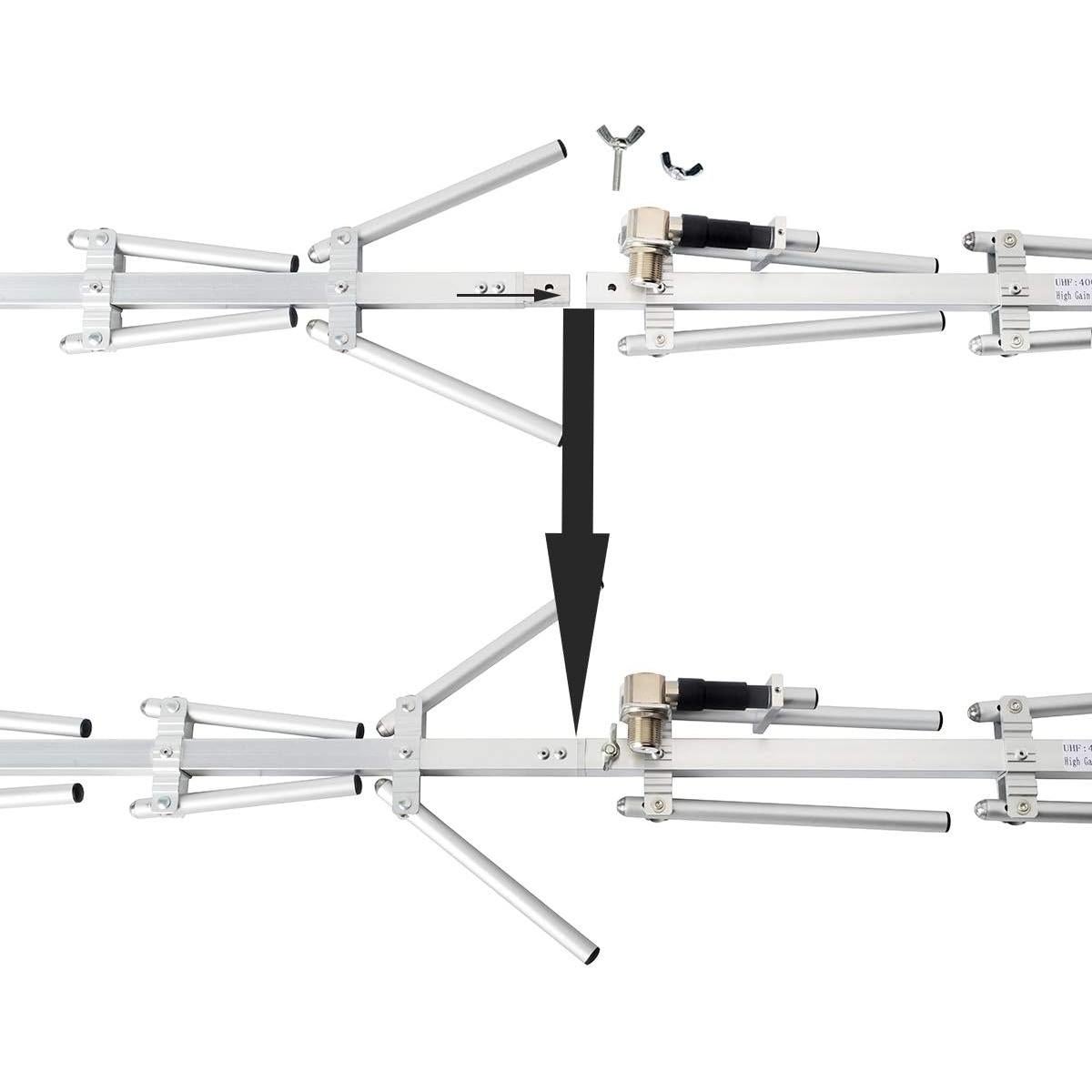 Antena Yagi UHF 9dBi HYS para Estaciones Base 400-470MHz