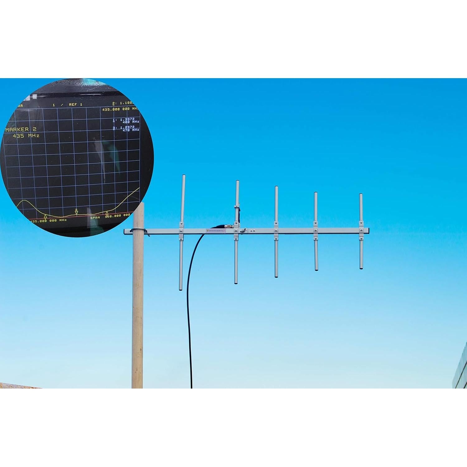 Antena Yagi UHF 9dBi HYS para Estaciones Base 400-470MHz