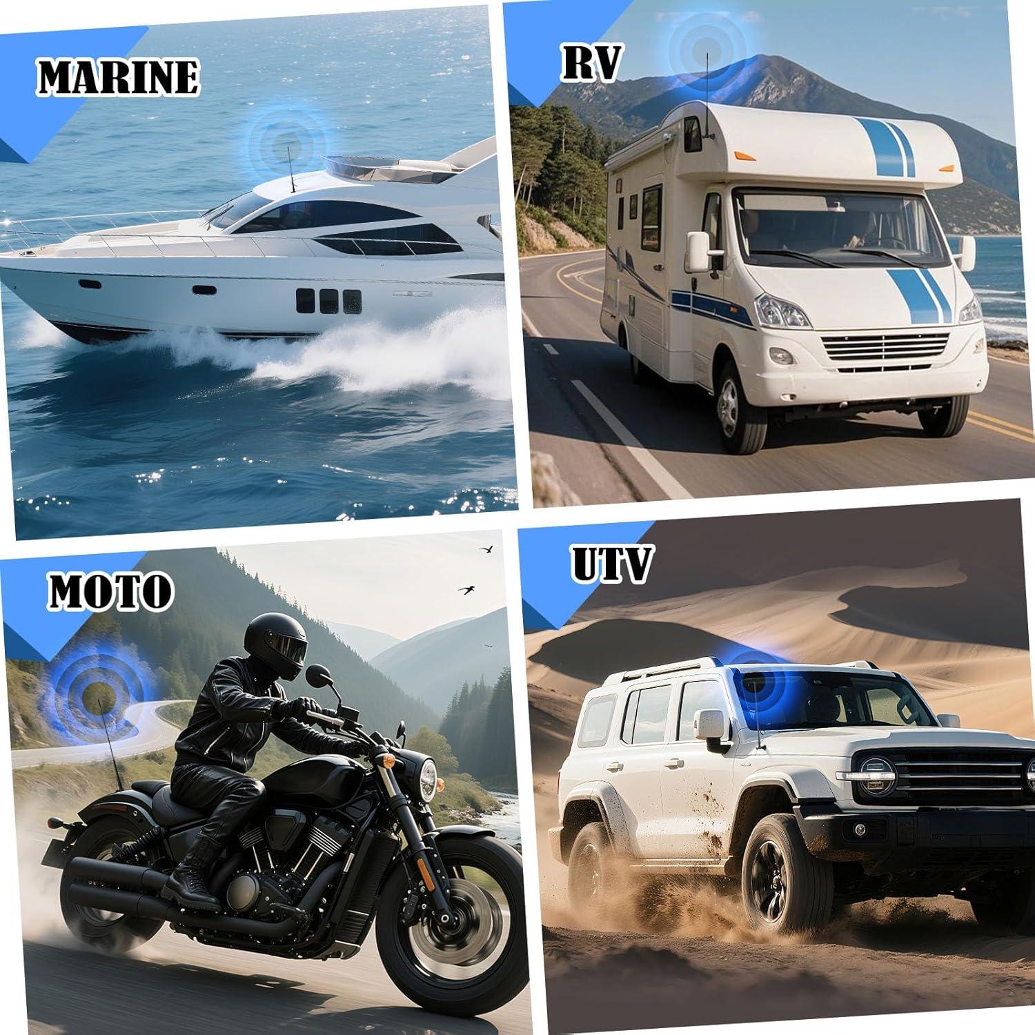 Antena de Radio AM/FM Eightwood 50 cm para Barco y Vehículos