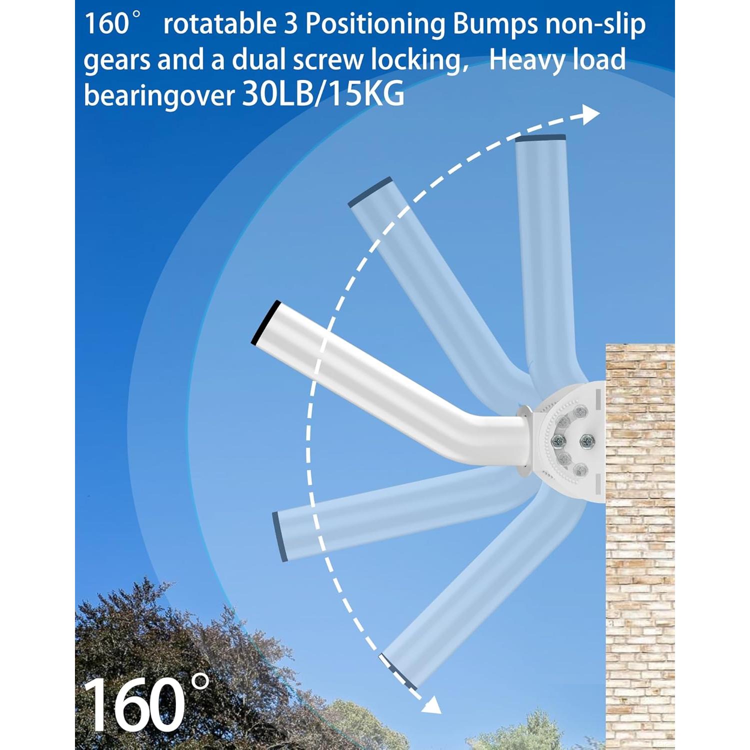 Soporte Universal para Antena EOQO 30.48 cm Blanco - Montaje Pared/Poste