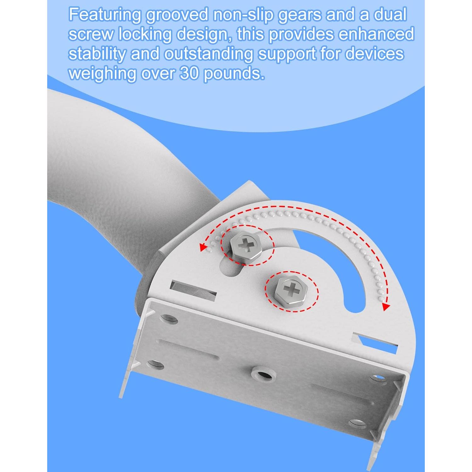 Soporte Universal para Antena EOQO 30.48 cm Blanco - Montaje Pared/Poste