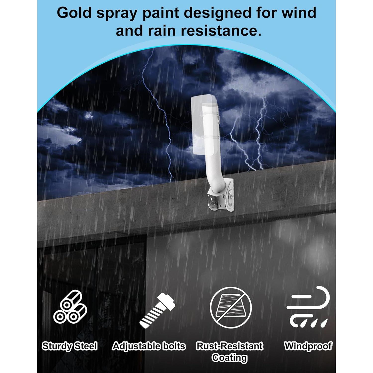 Soporte Universal para Antena EOQO 30.48 cm Blanco - Montaje Pared/Poste