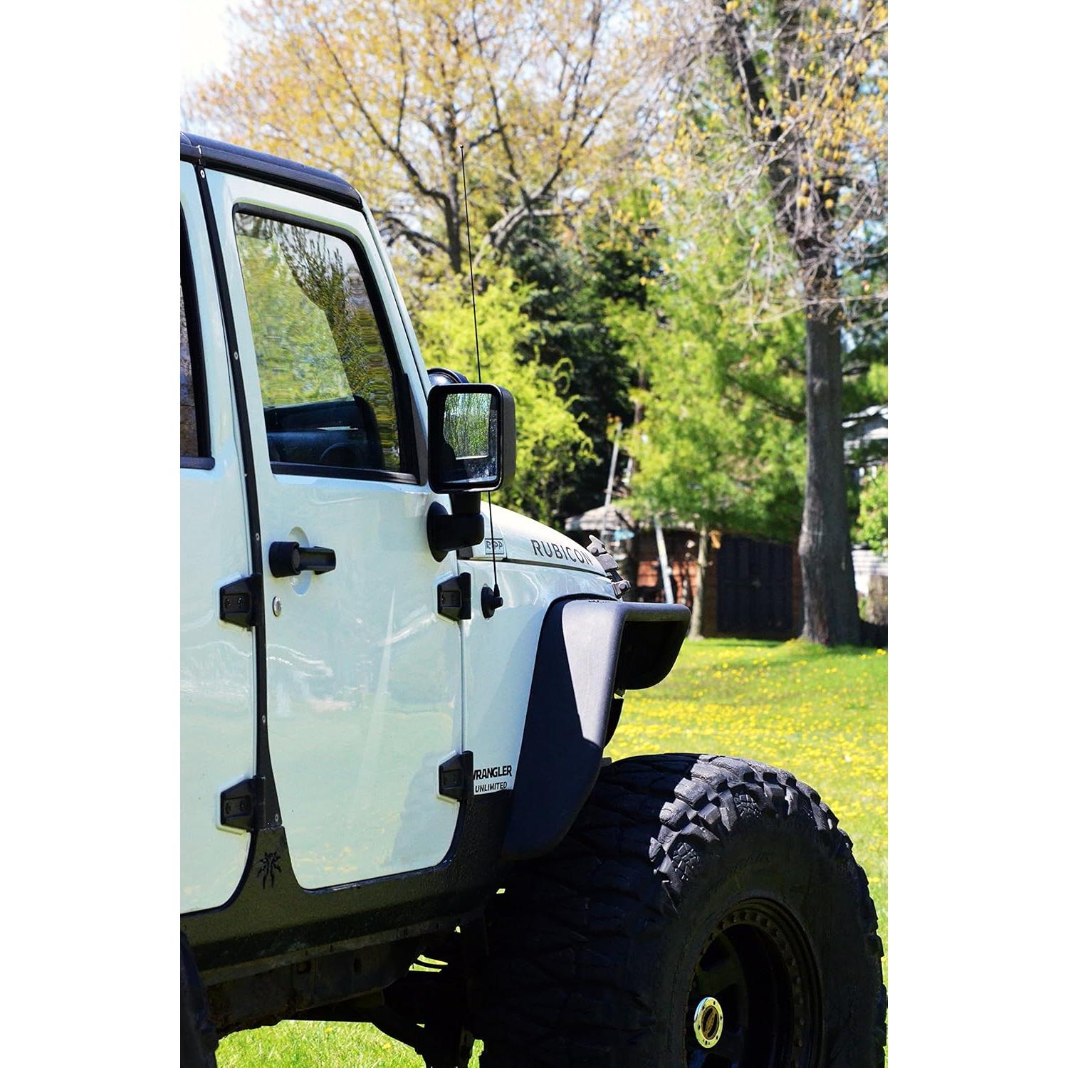 Antena Cónica Votex 78.74 cm Negra - Acero Resorte y Cancelación de Ruido