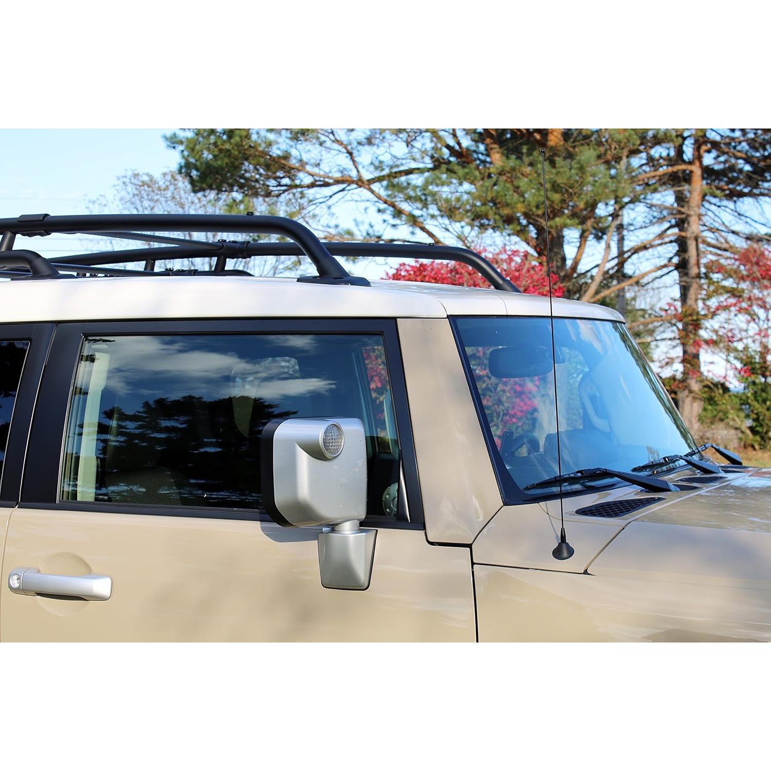 Antena Cónica Votex 78.74 cm Negra - Acero Resorte y Cancelación de Ruido