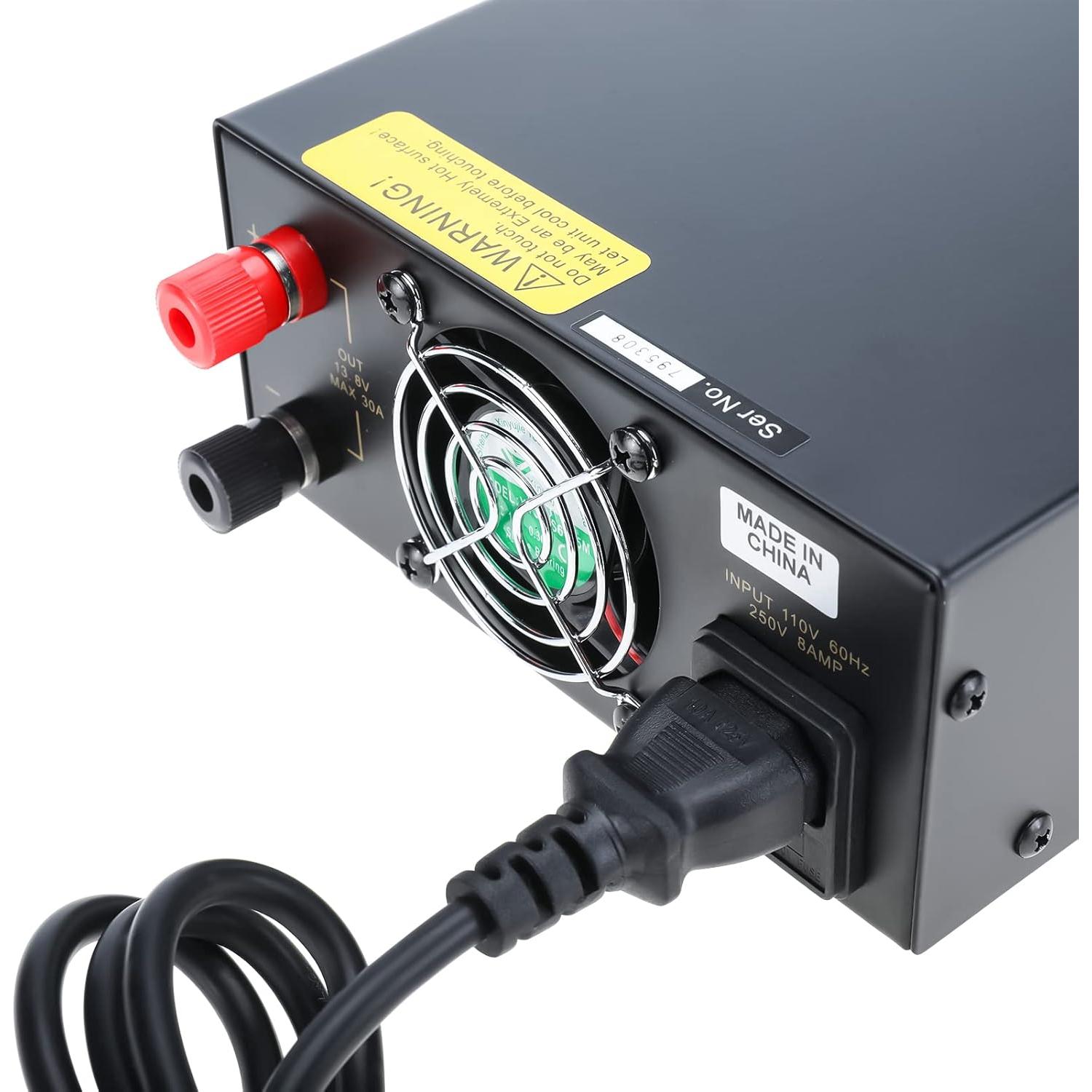 Fuente de Poder DC NORJIN 13.8V 30A con Control de Ruido