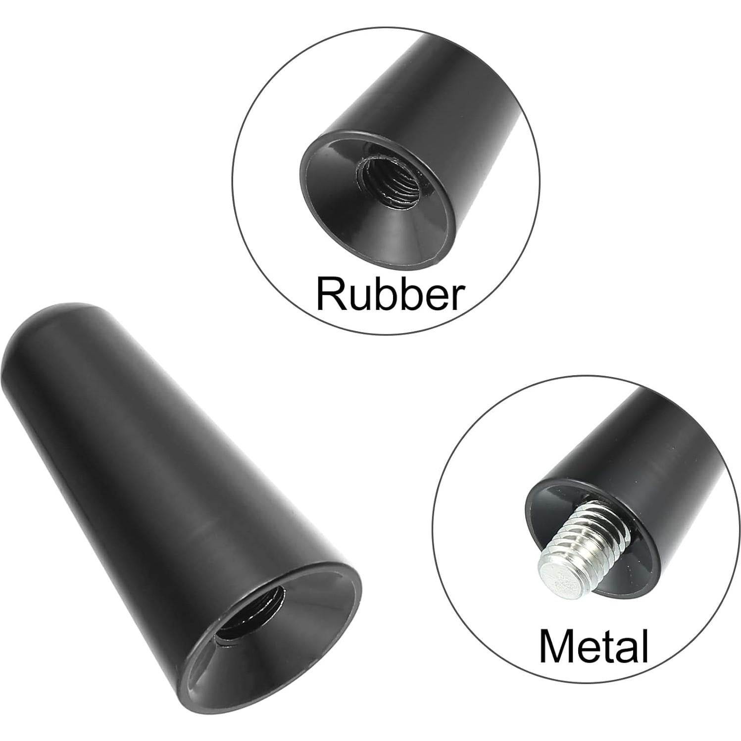 Antena de Techo para Coche X AUTOHAUX 3cm Aluminio Negro