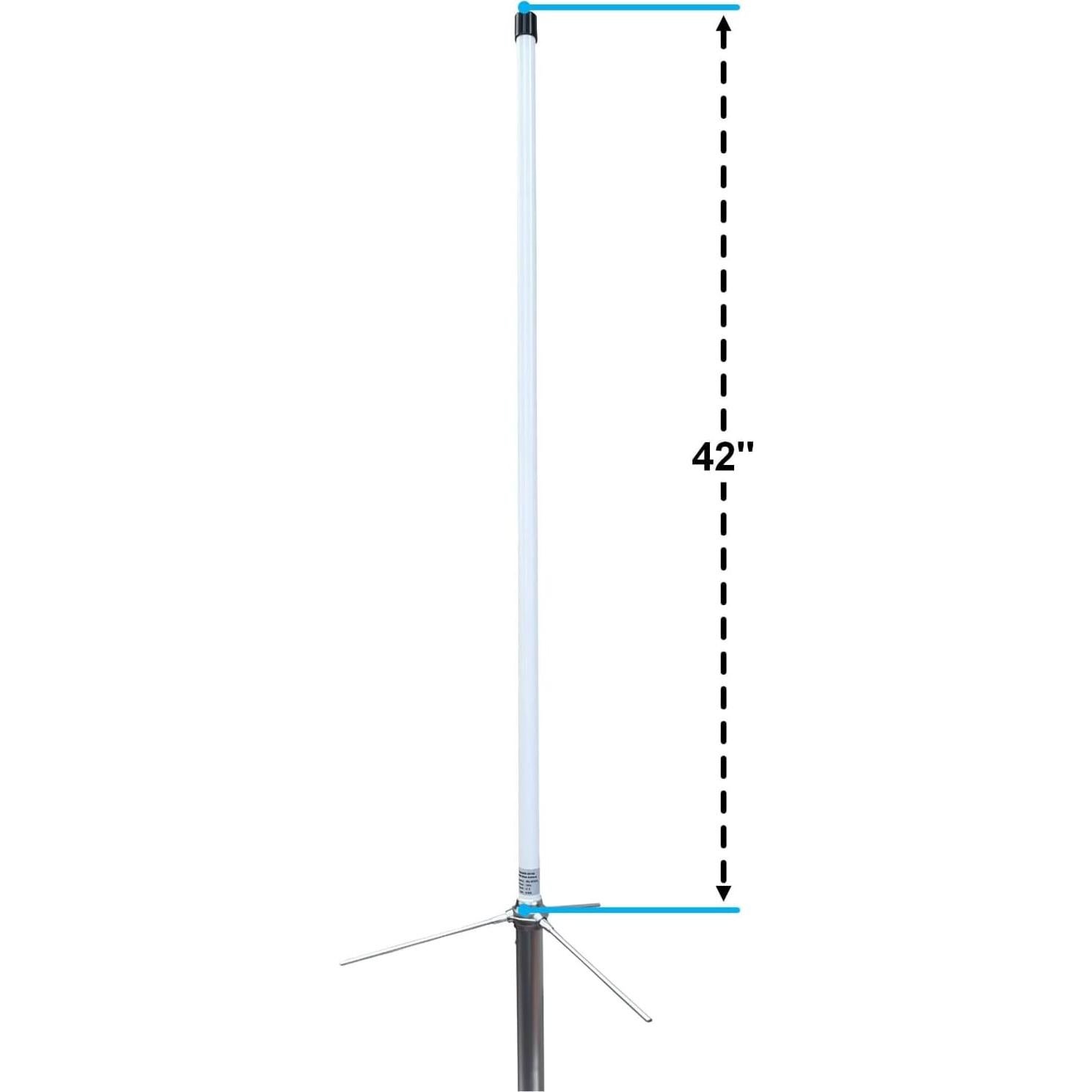 Antena Base GMRS FMUSER GR300 7.5 dBi Fibra de Vidrio