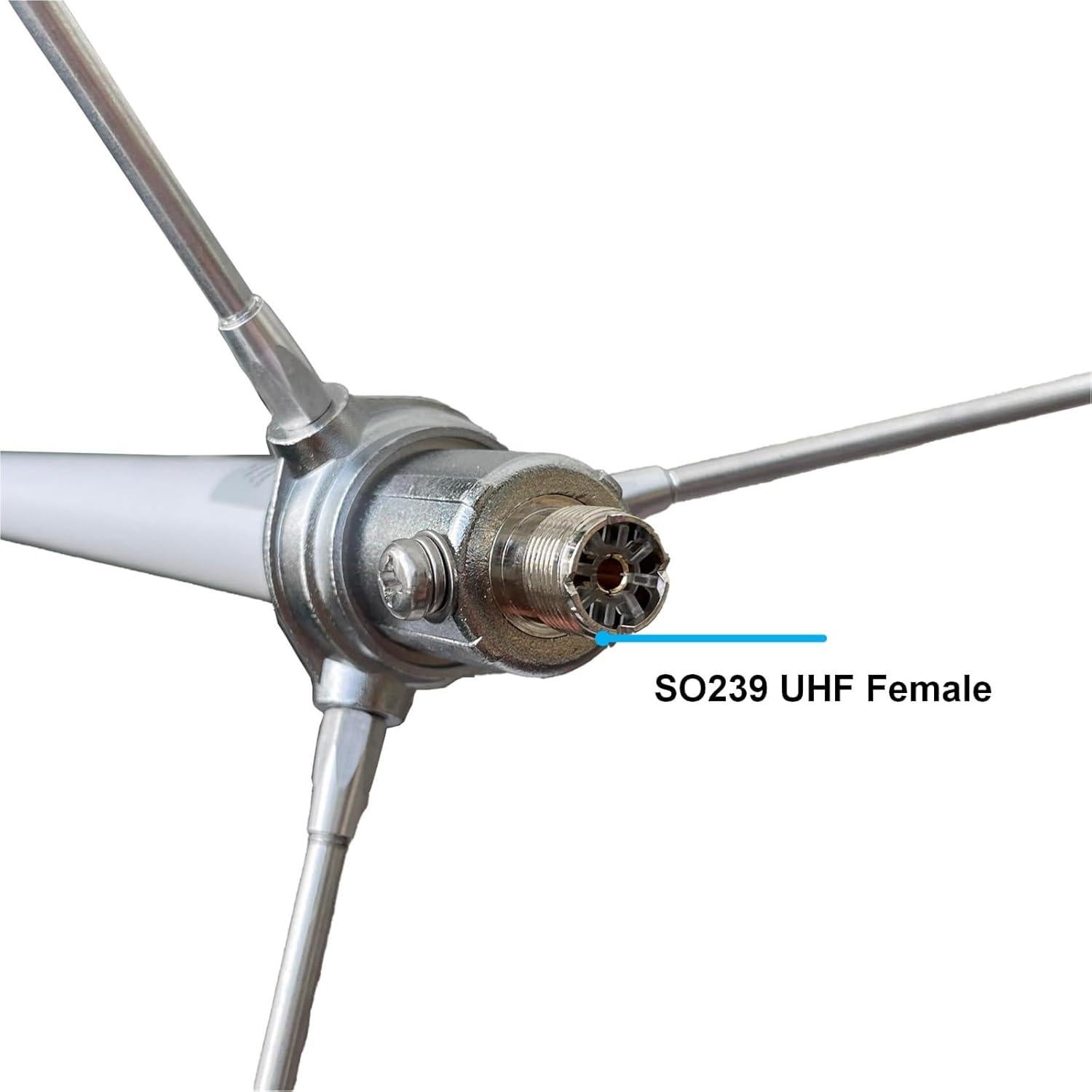 Antena Base GMRS FMUSER GR300 7.5 dBi Fibra de Vidrio