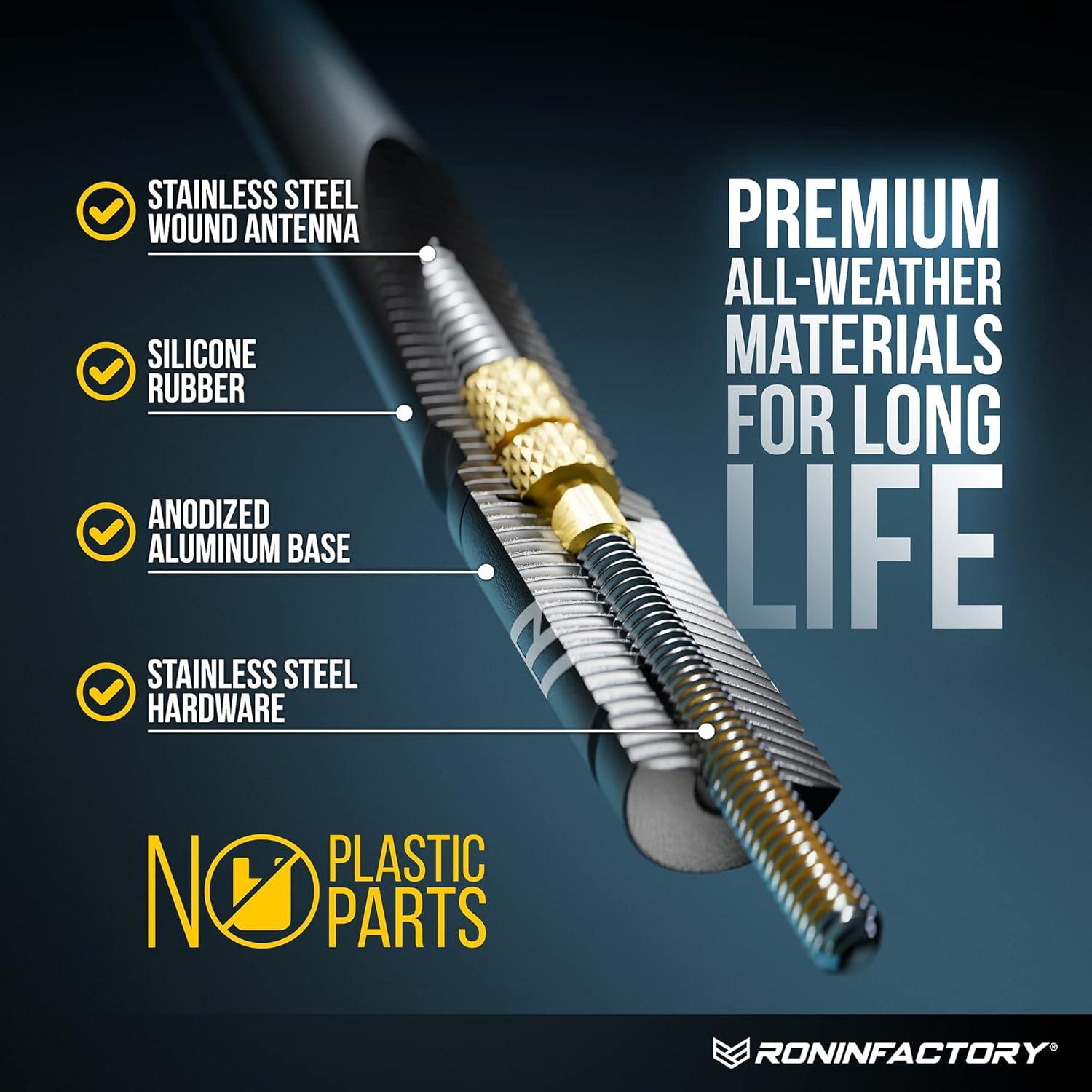 Antena Ronin Factory Corta 30.48 cm para Chevy/GMC 2014+