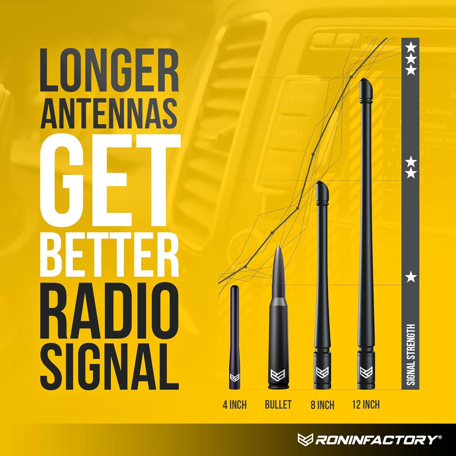 Antena Ronin Factory Corta 30.48 cm para Chevy/GMC 2014+