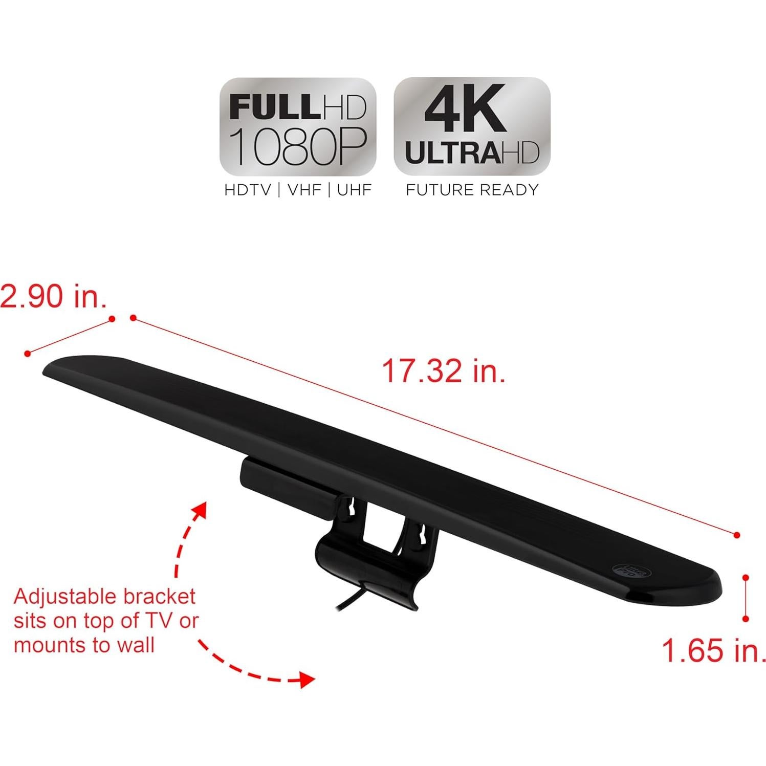 Antena de TV Digital UltraPro Hover Interior 4K 1080P HD