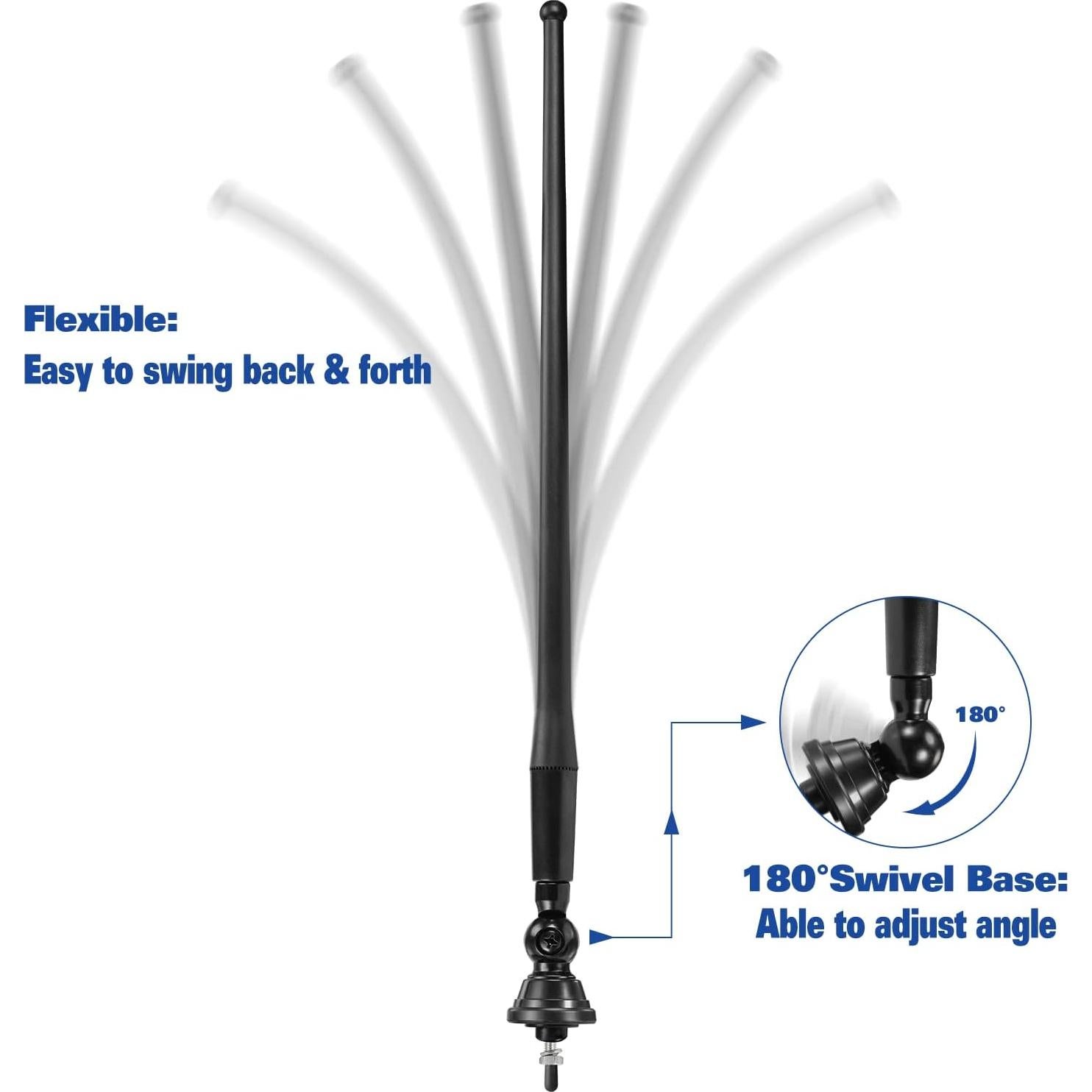 Antena de Radio Marítima Eightwood 42.4cm Flexible 88-108MHz