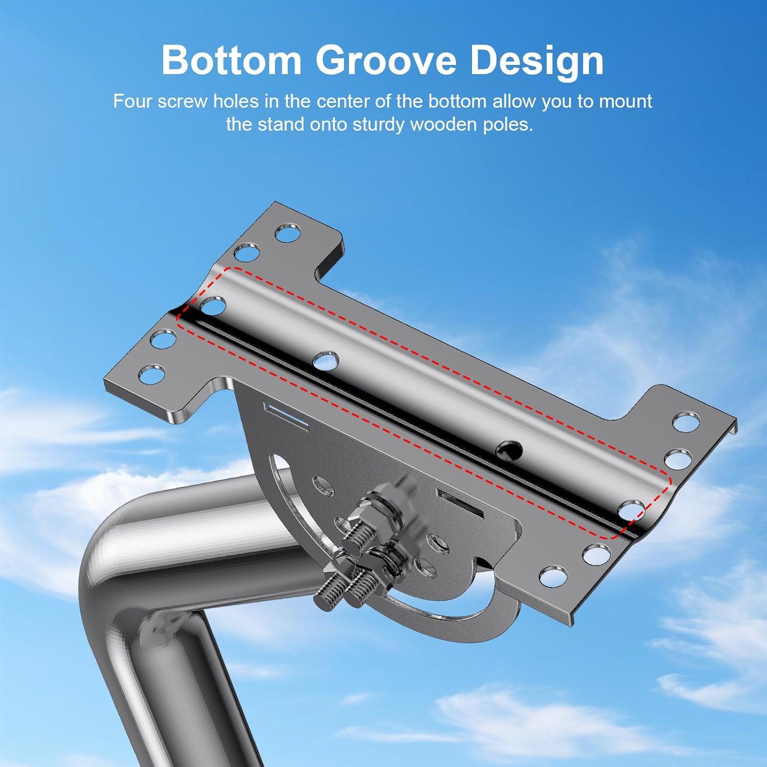 Soporte de Antena de TV Ajustable EOQO de Acero Inoxidable 61 cm