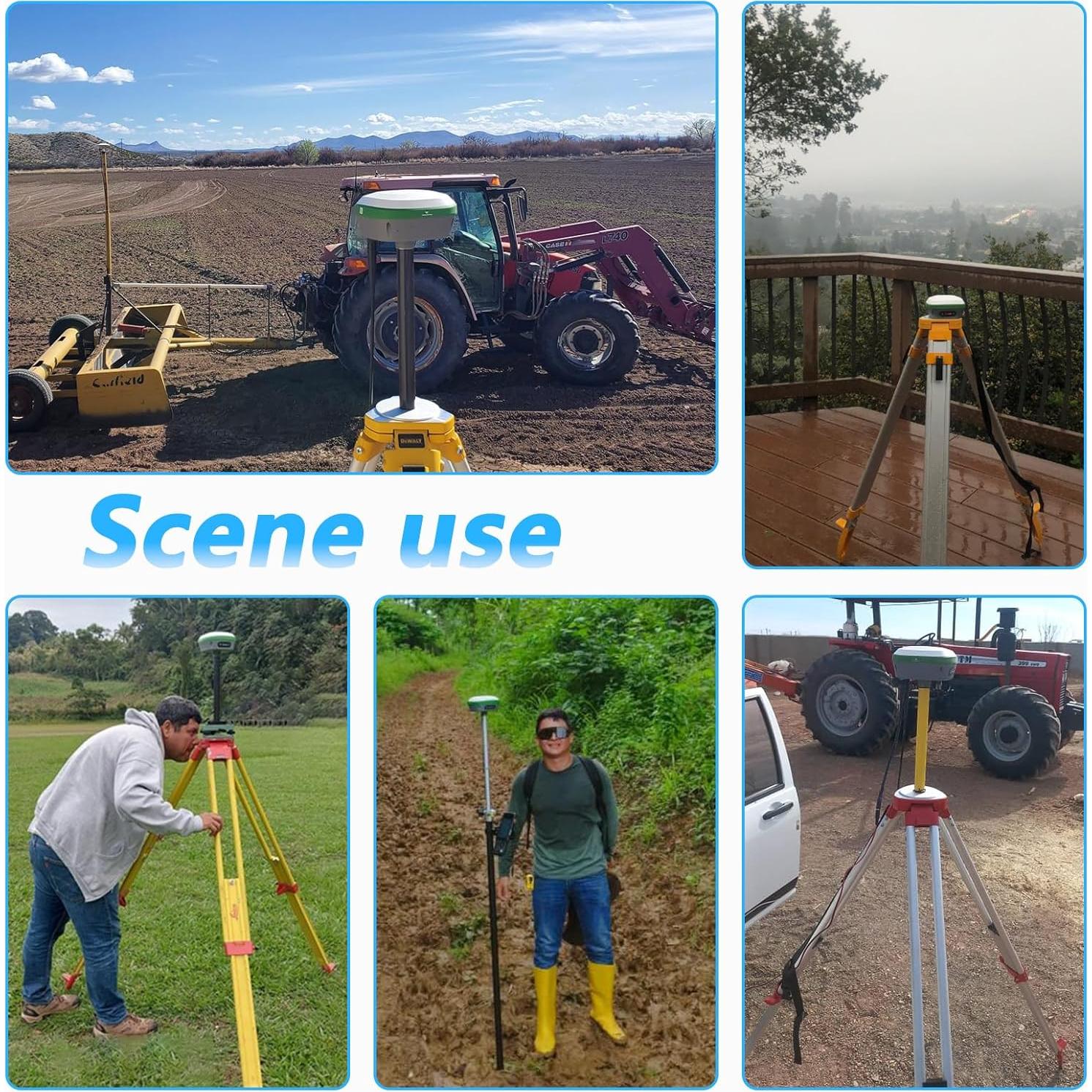 SMA26 RTK GPS Rover y Estación Base con Trípode y Poste