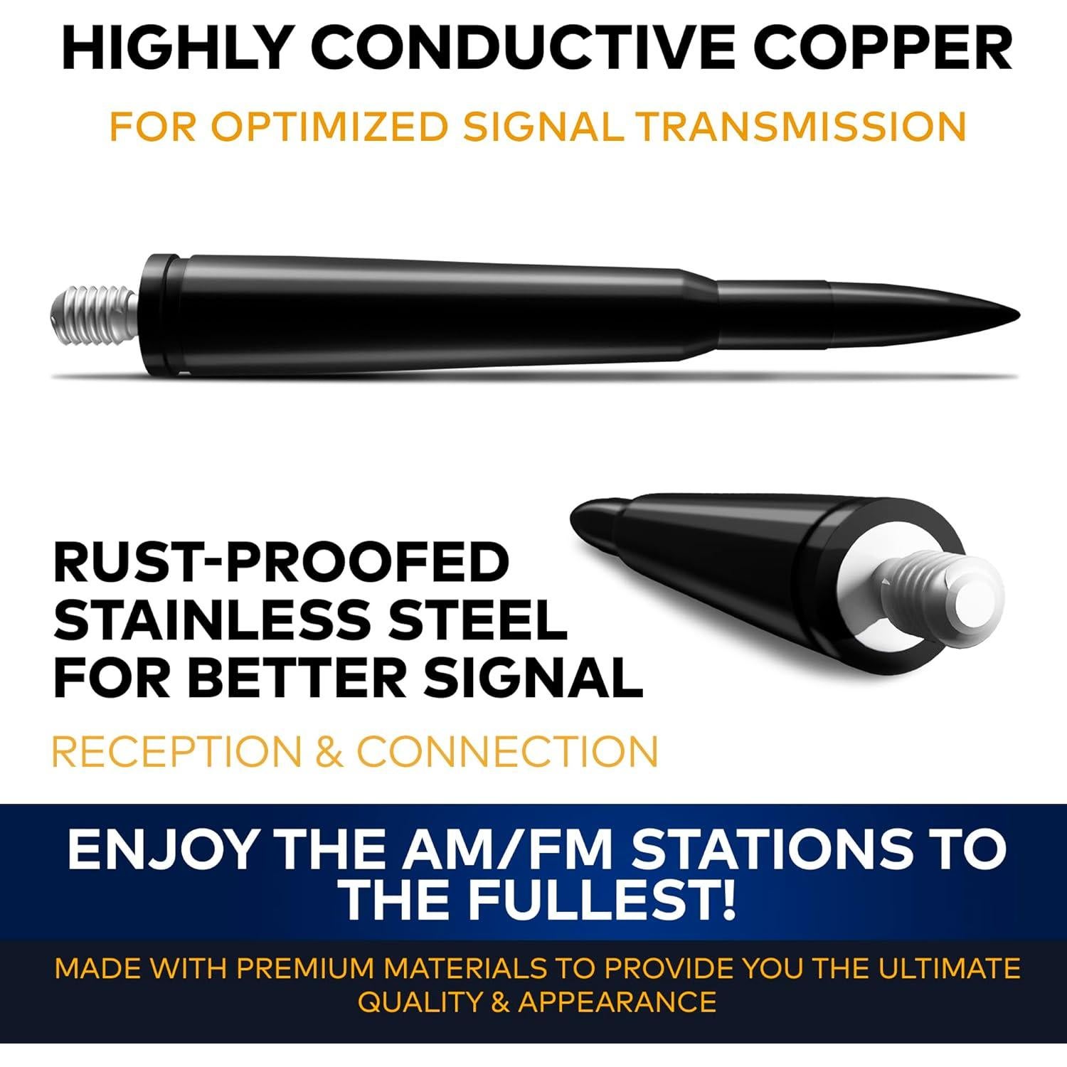 Antena de Estilo Bala TN TrunkNets para Ford F150 2009-2024