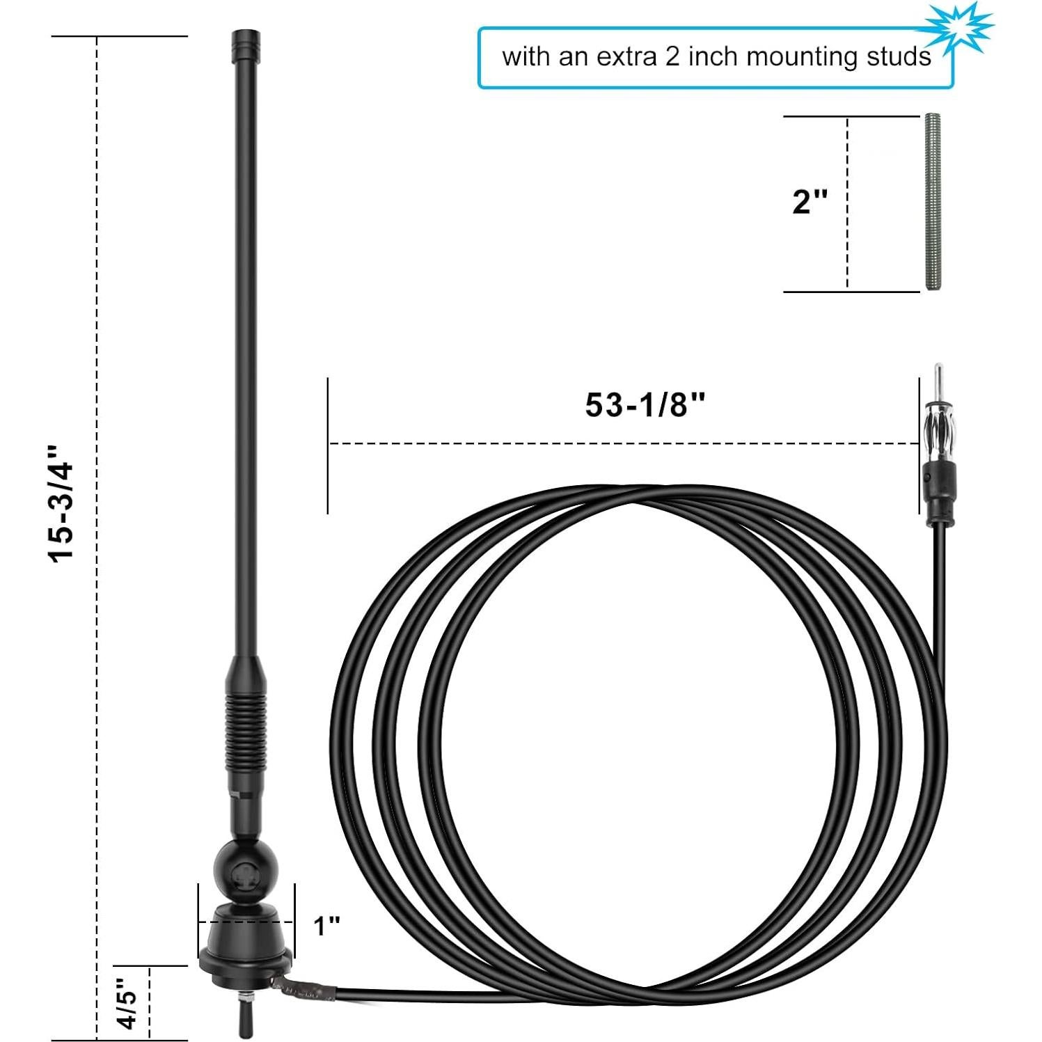Antena Marina Impermeable AM FM JSZAAHZ 40 cm para Coche