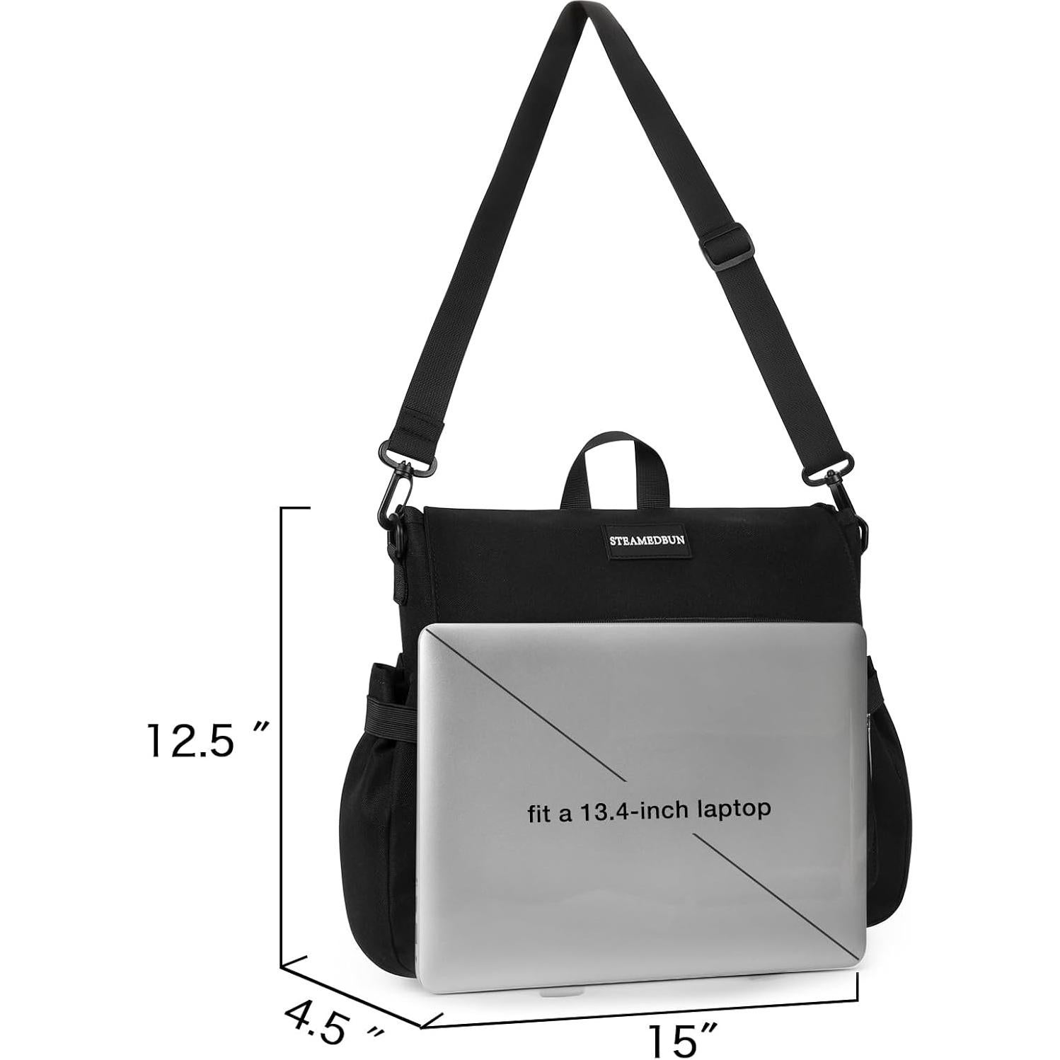 Mochila Kawaii SteamedBun Negra 38x12x31.75cm Estética