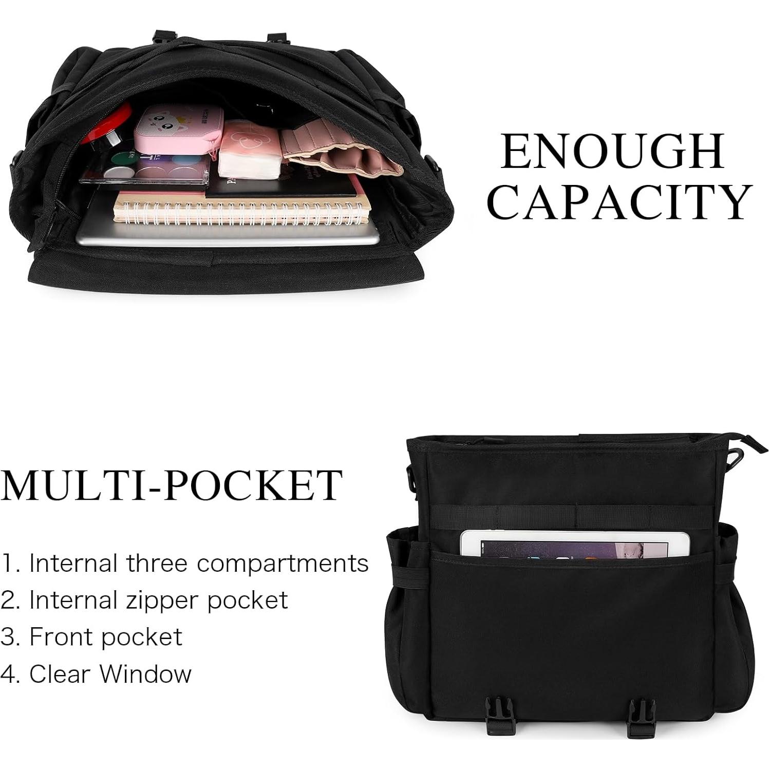 Mochila Kawaii SteamedBun Negra 38x12x31.75cm Estética