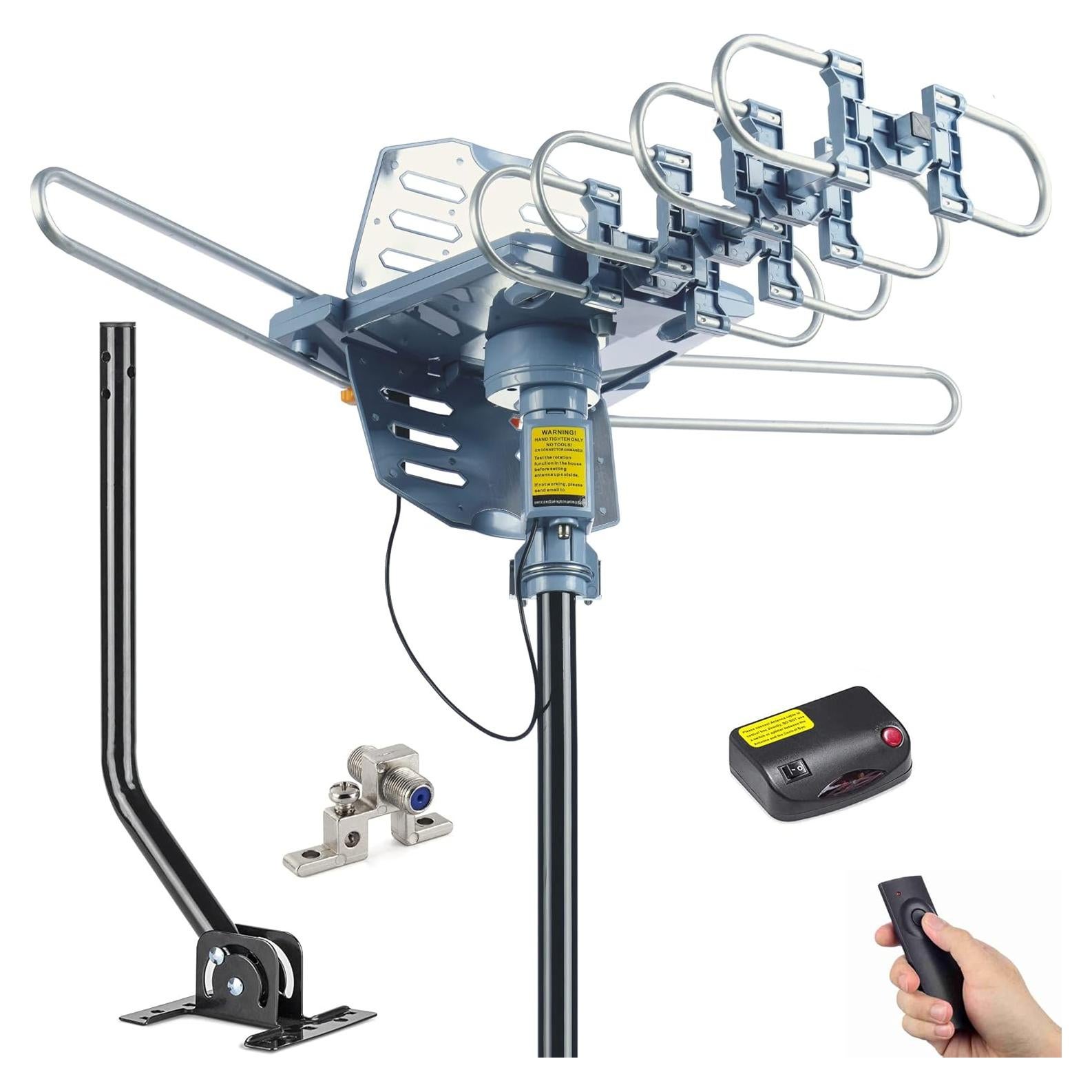 Antena de TV Exterior Digital PBD WA-2608, 150 Millas, 2 TVs