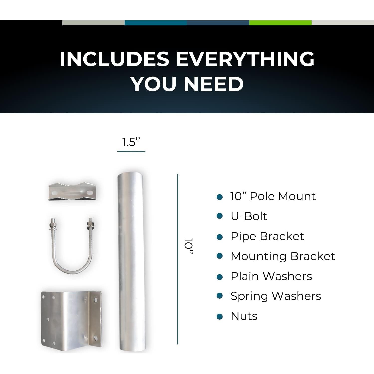 Accesorio de Montaje en Poste Bolton Technical 27cm Antena