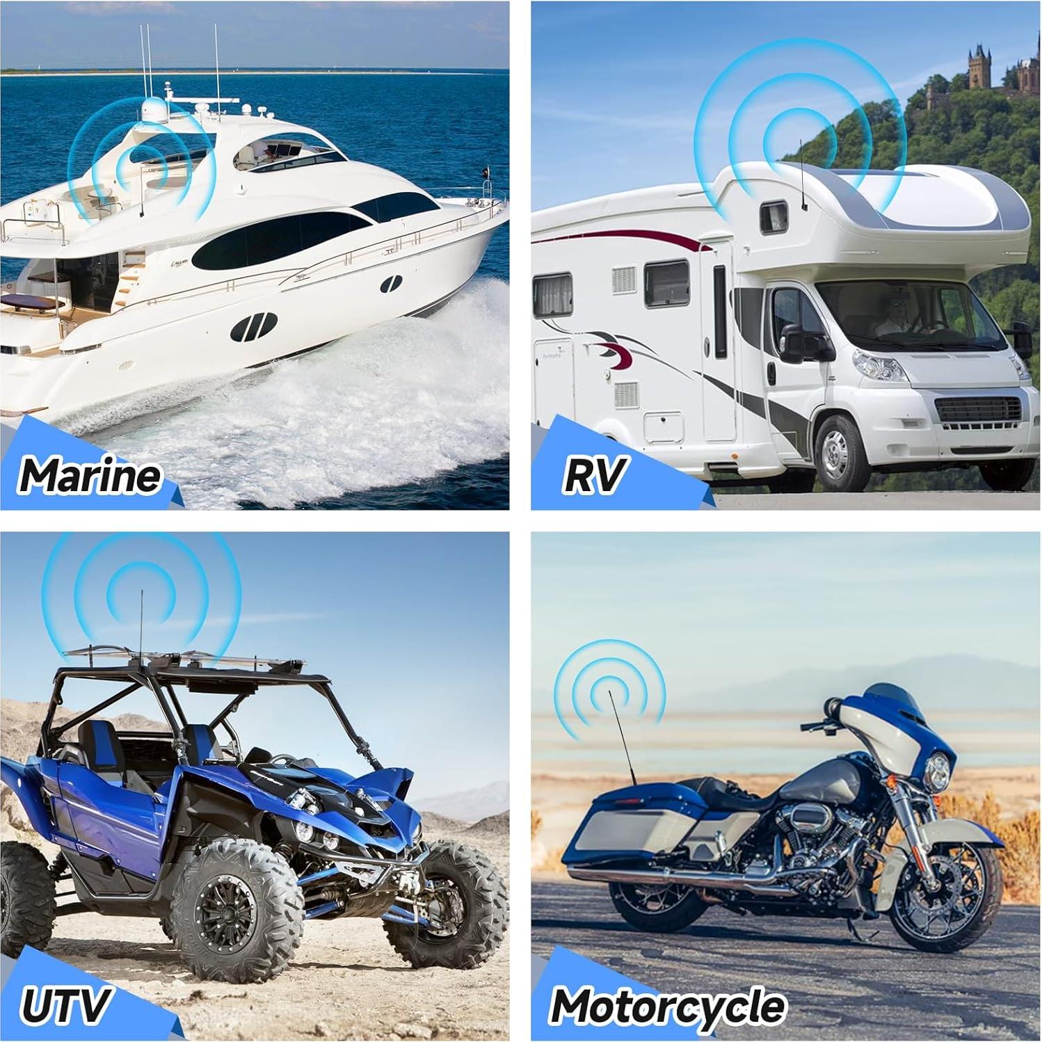 Antena Marítima Eightwood 45.72 cm AM/FM a Prueba de Agua