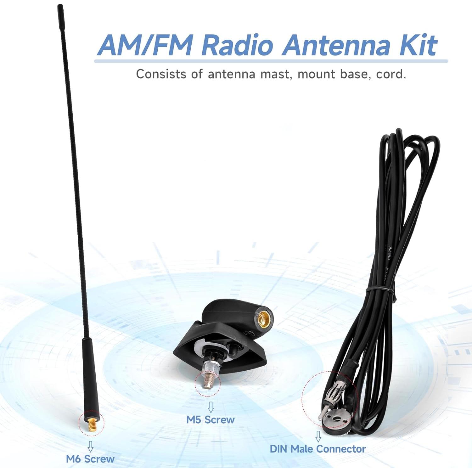 Antena Marítima Eightwood 45.72 cm AM/FM a Prueba de Agua