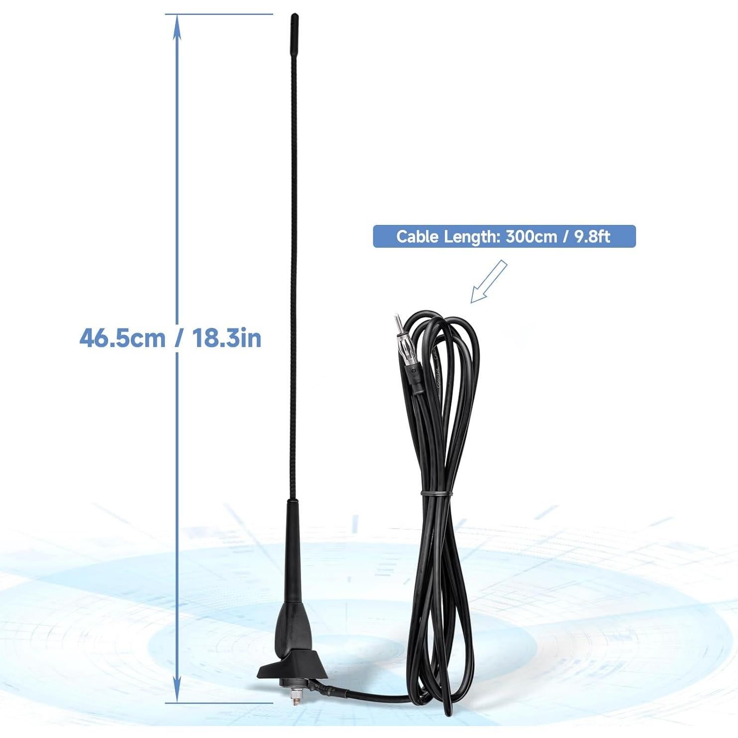 Antena Marítima Eightwood 45.72 cm AM/FM a Prueba de Agua
