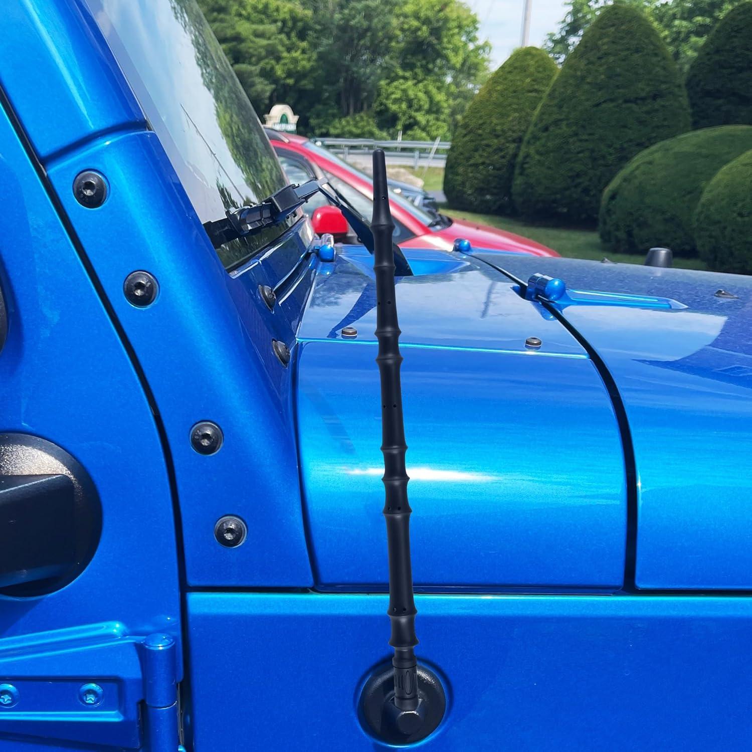 Antena corta KSaAuto 33 cm para Jeep Wrangler Gladiator 2007-2025