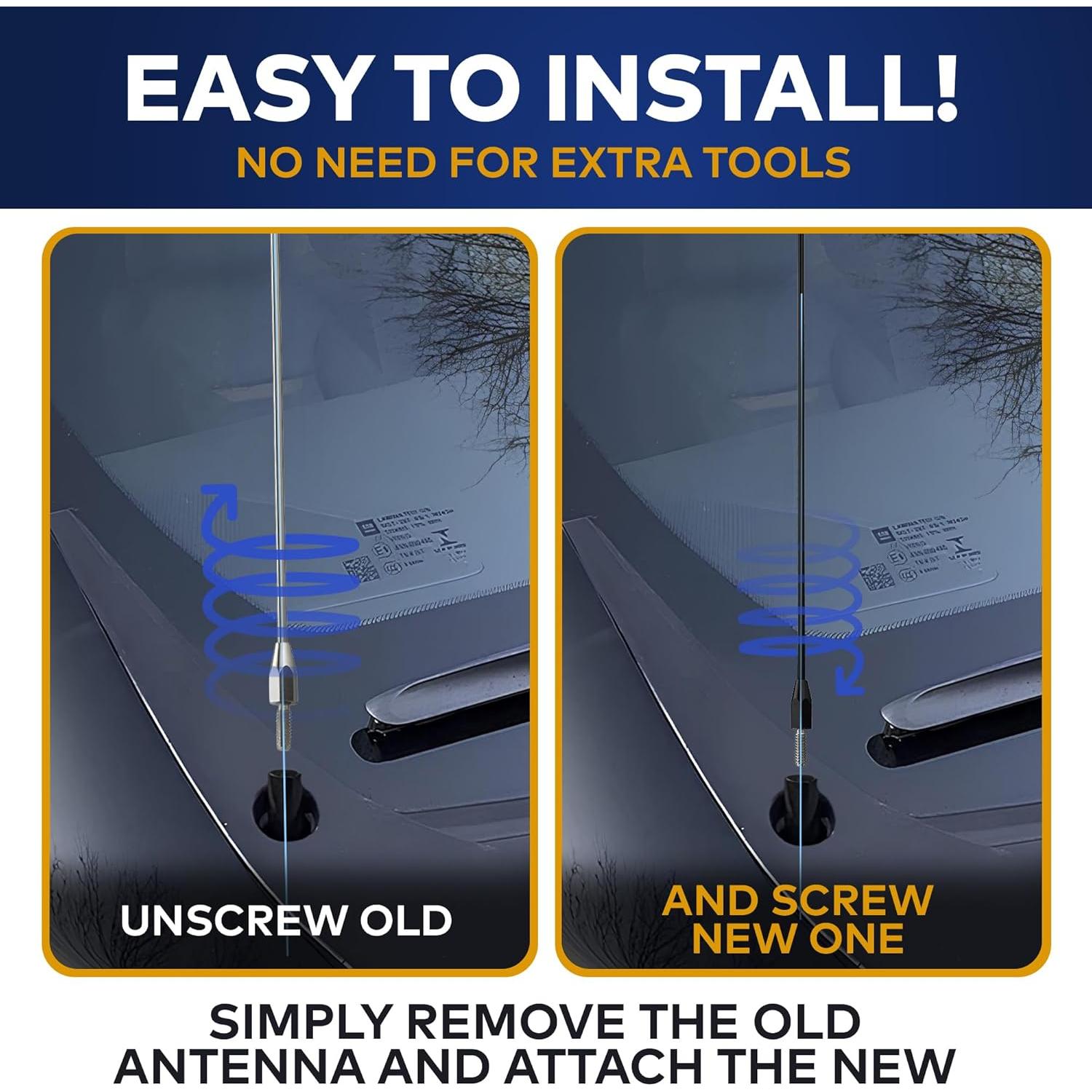 Antena de 30.48 cm Trunknets Inc para Autos y Camiones GM