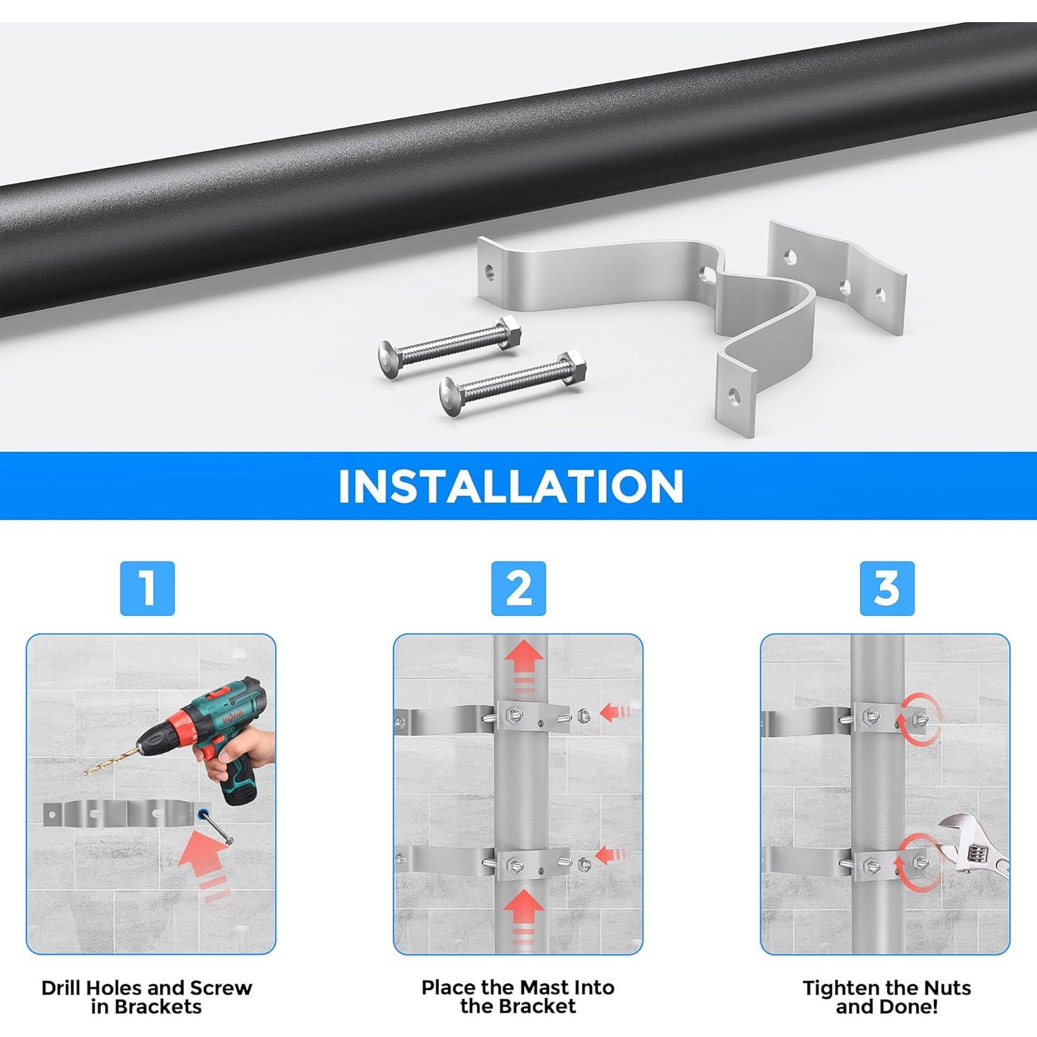 Soporte de Pared para Antena de TV Levendor - 2 Piezas Ajustable
