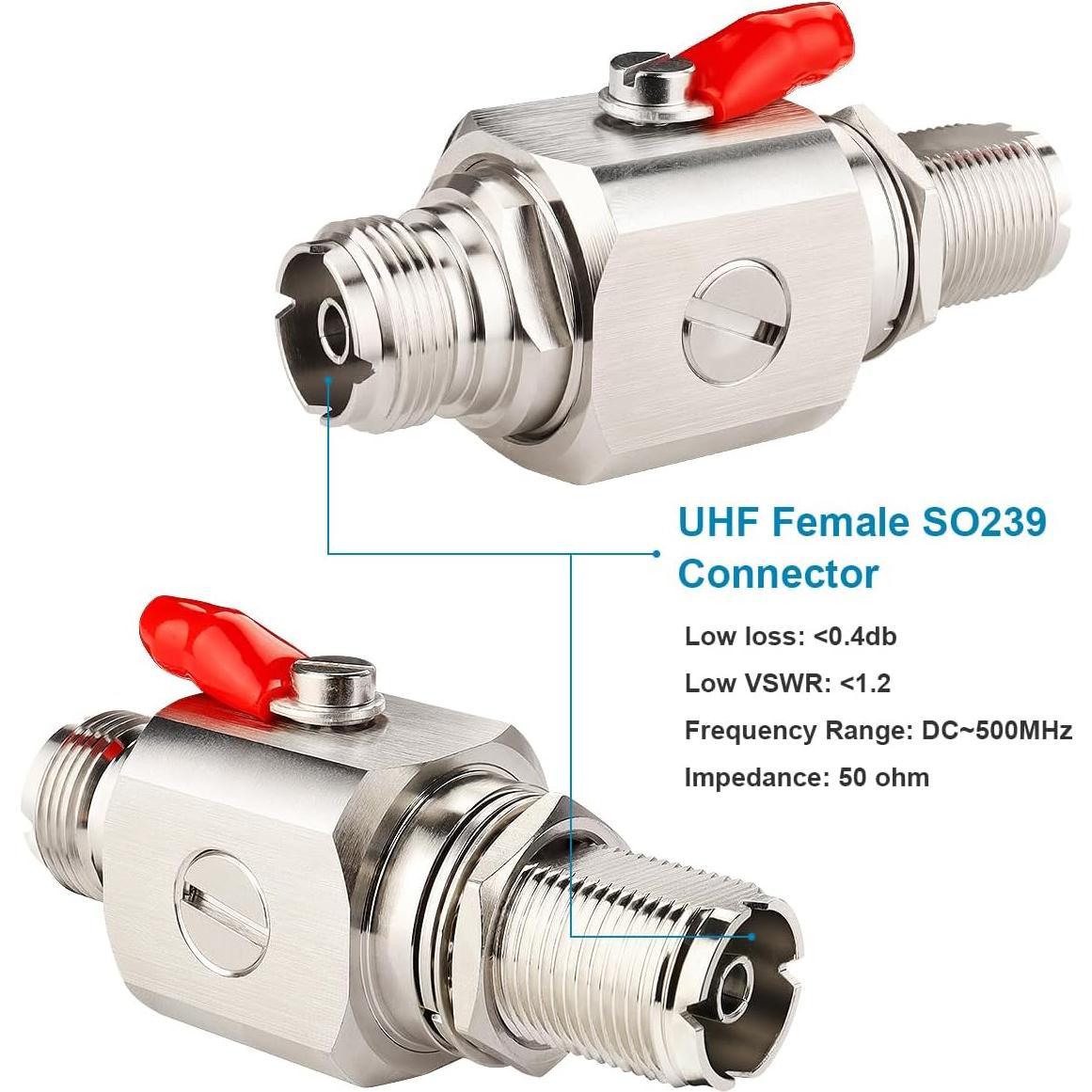 Arrestador de Rayos Coaxial UHF XRDS-RF Femenino a Femenino