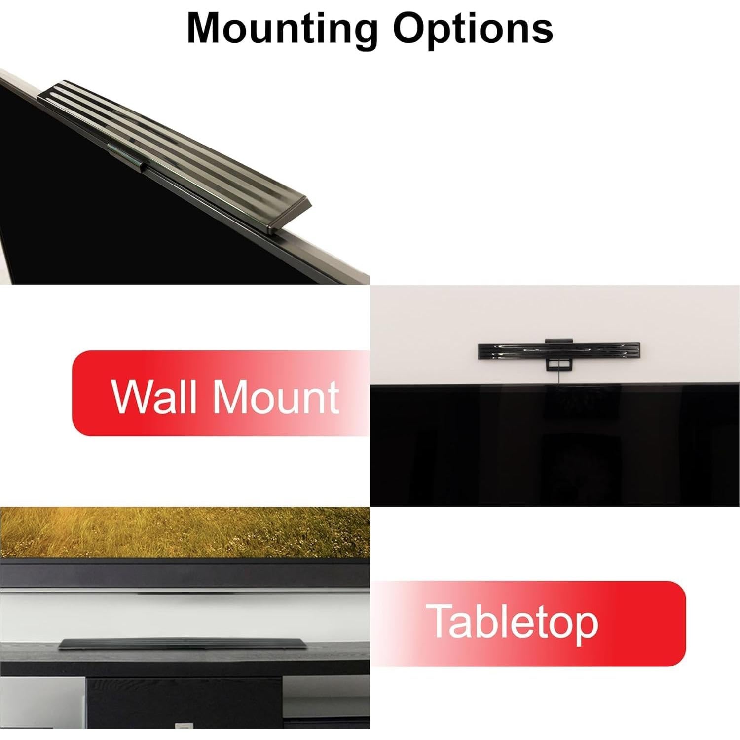 Antena de TV Digital Amplificada GE 37075 4K 1080p Largo Alcance