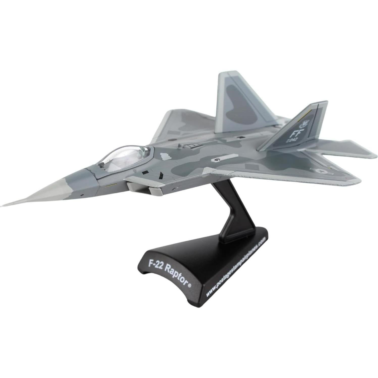 Sello Postal Daron F-22 Raptor 1:145 Metal con Soporte