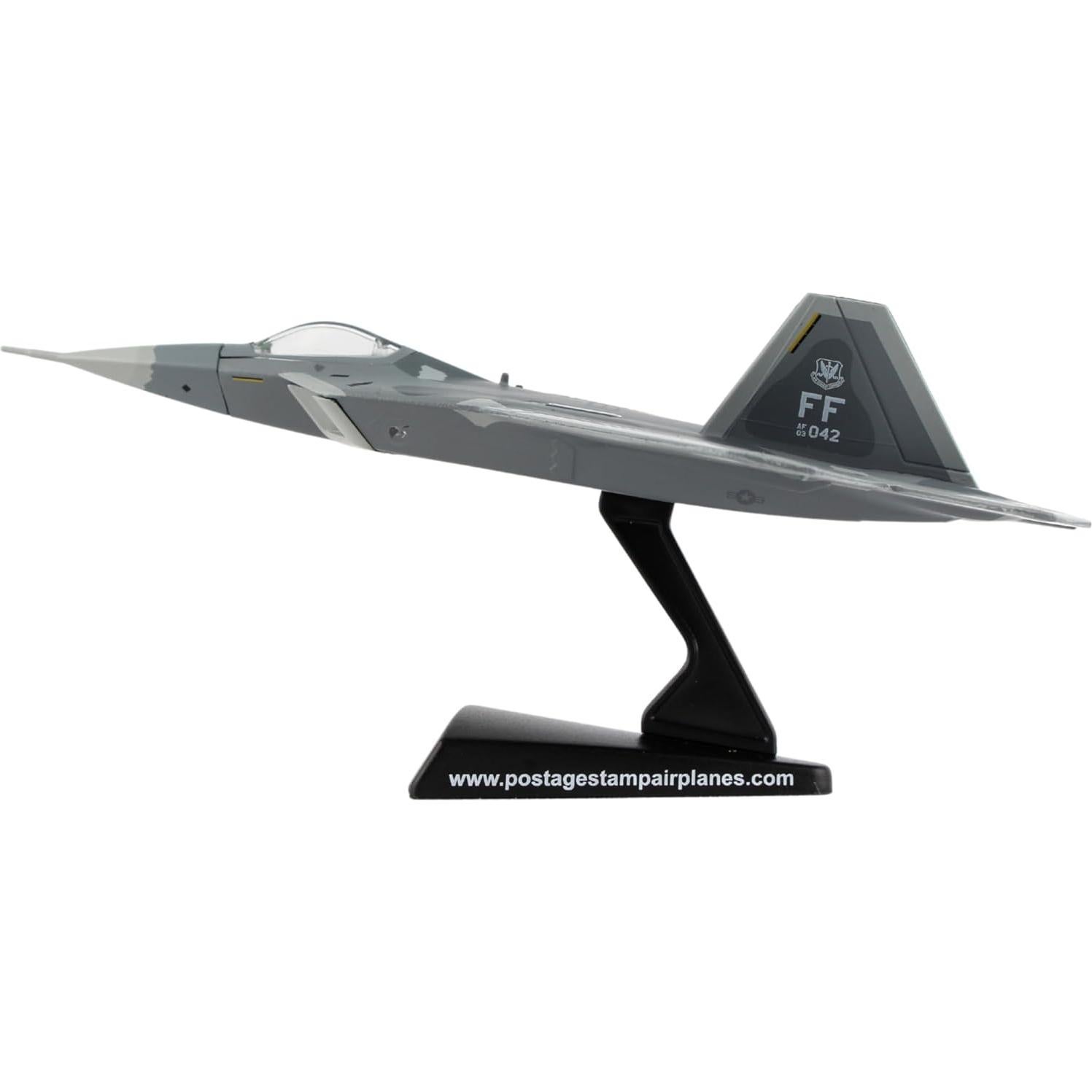 Sello Postal Daron F-22 Raptor 1:145 Metal con Soporte