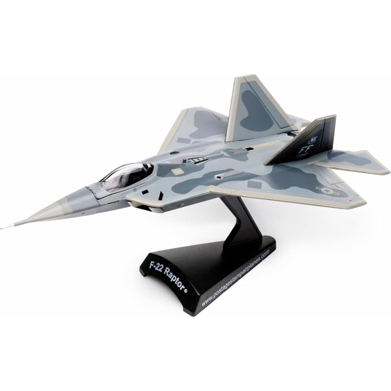 Sello Postal Daron F-22 Raptor 1:145 Metal con Soporte