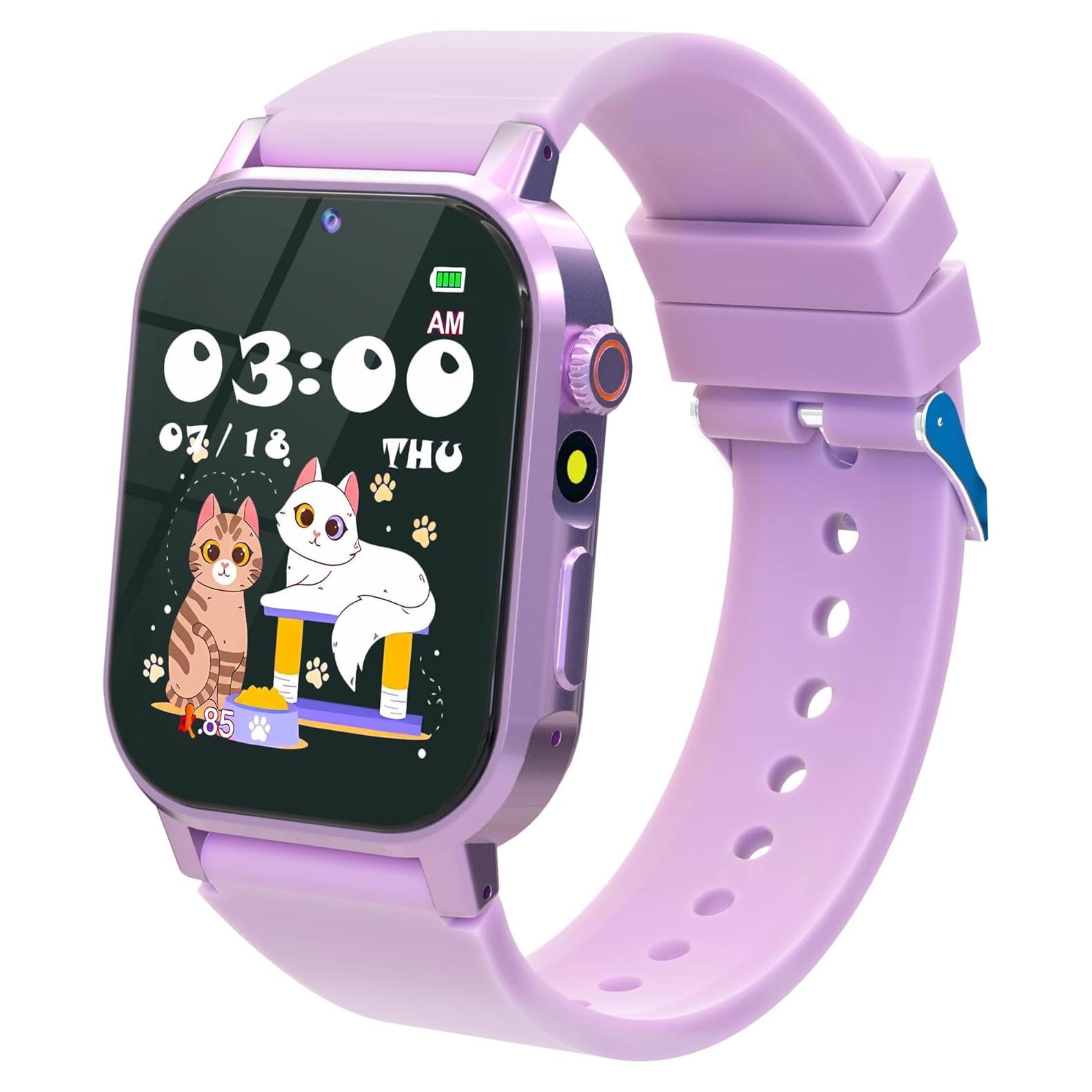 Reloj Inteligente AIWIEP para Niñas 32 Juegos HD Púrpura