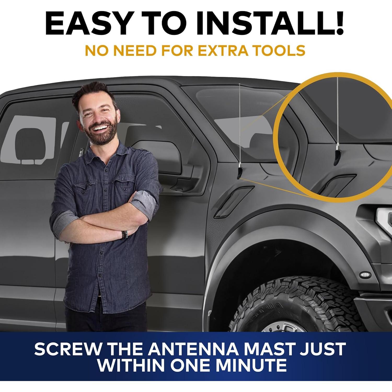 Antena de Coche TN TrunkNets para Ford F150 2009-2024 38cm