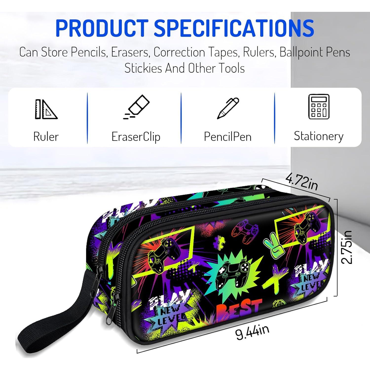 Estuche Grande para Niños Fitvc YTXBS-017 Diseño Gamer