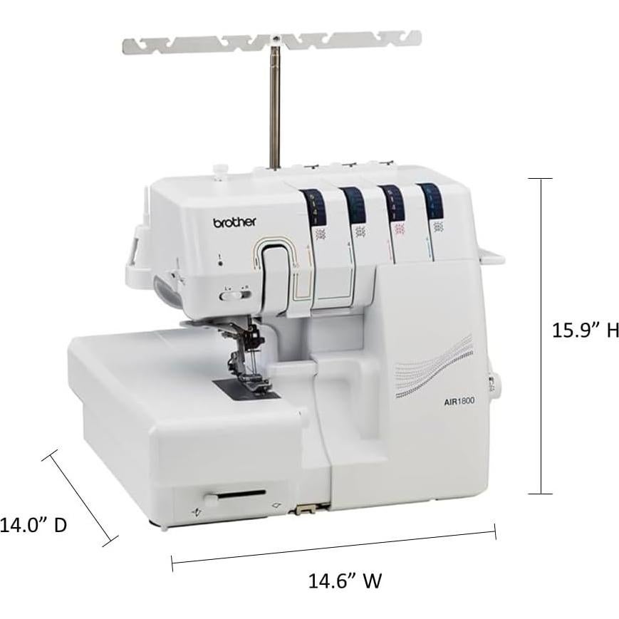 Overlock Brother AIR1800 con Hilo de Aire y LED 2/3/4 Hilos