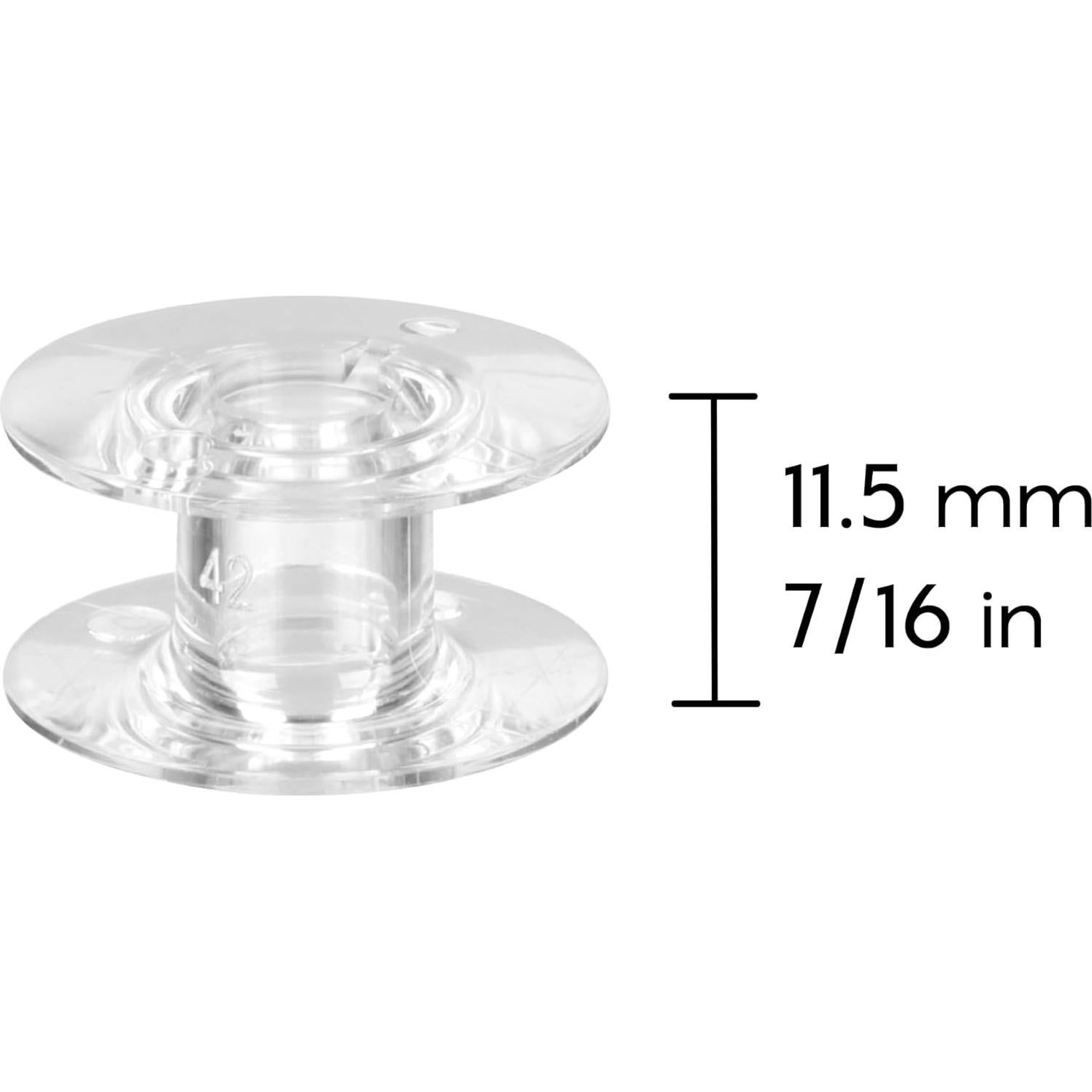 Sewing and Embroidery Bobbins 10-Pack, SA156,Clear, 11.5 mm