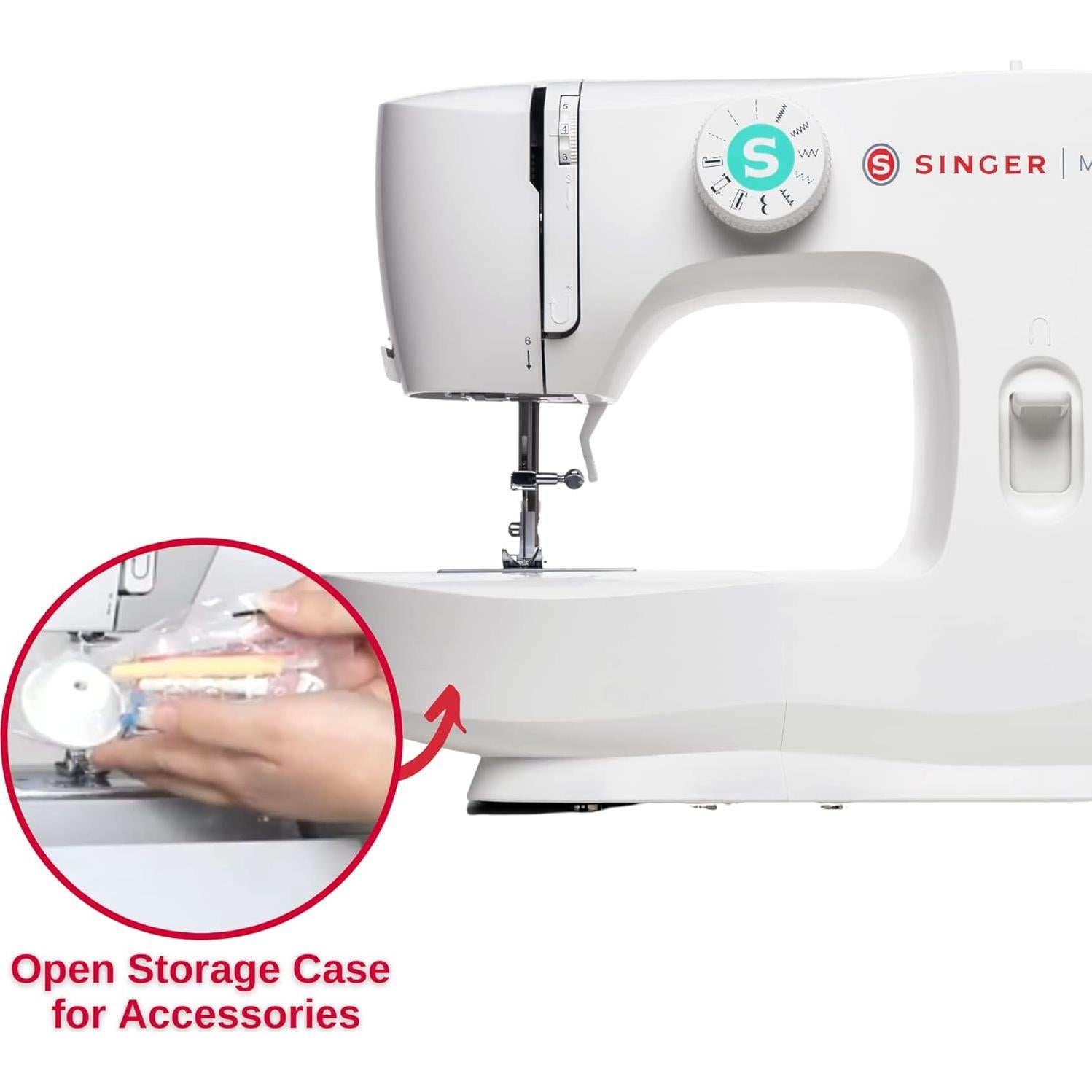 Máquina de Coser Portátil SINGER M1500 - 57 Puntadas, Luz LED