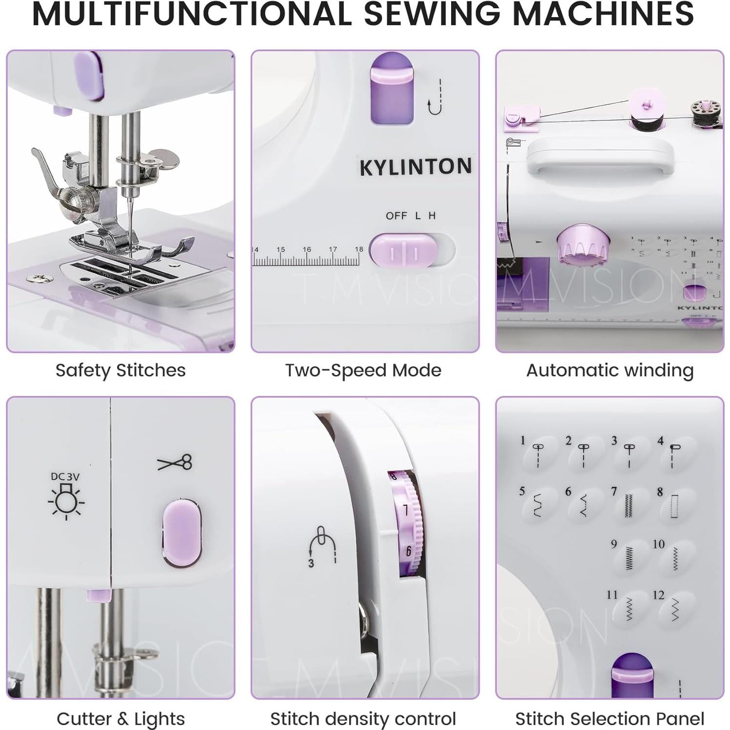 Máquina de Coser Portátil Sea Punk 505 con 12 Puntadas