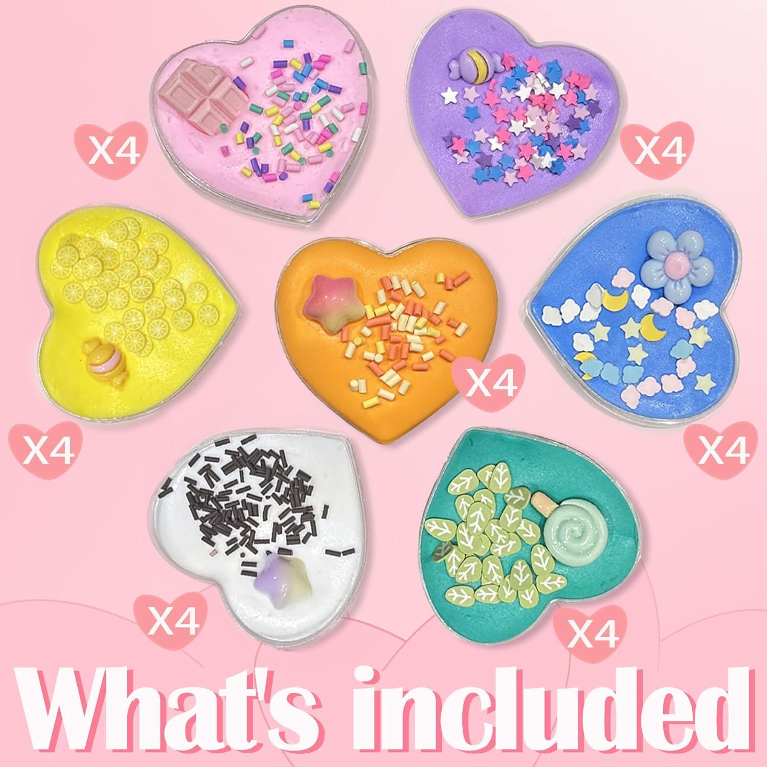 28 Slimes Corazón San Valentín SHGIUOAX para Niños