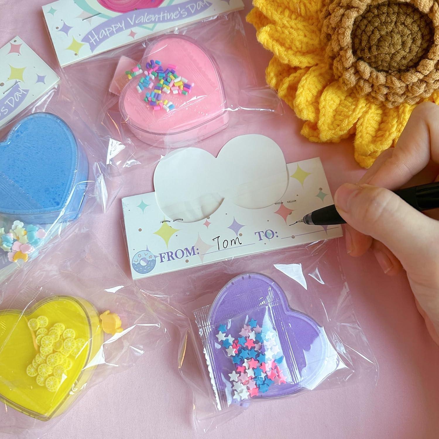 28 Slimes Corazón San Valentín SHGIUOAX para Niños